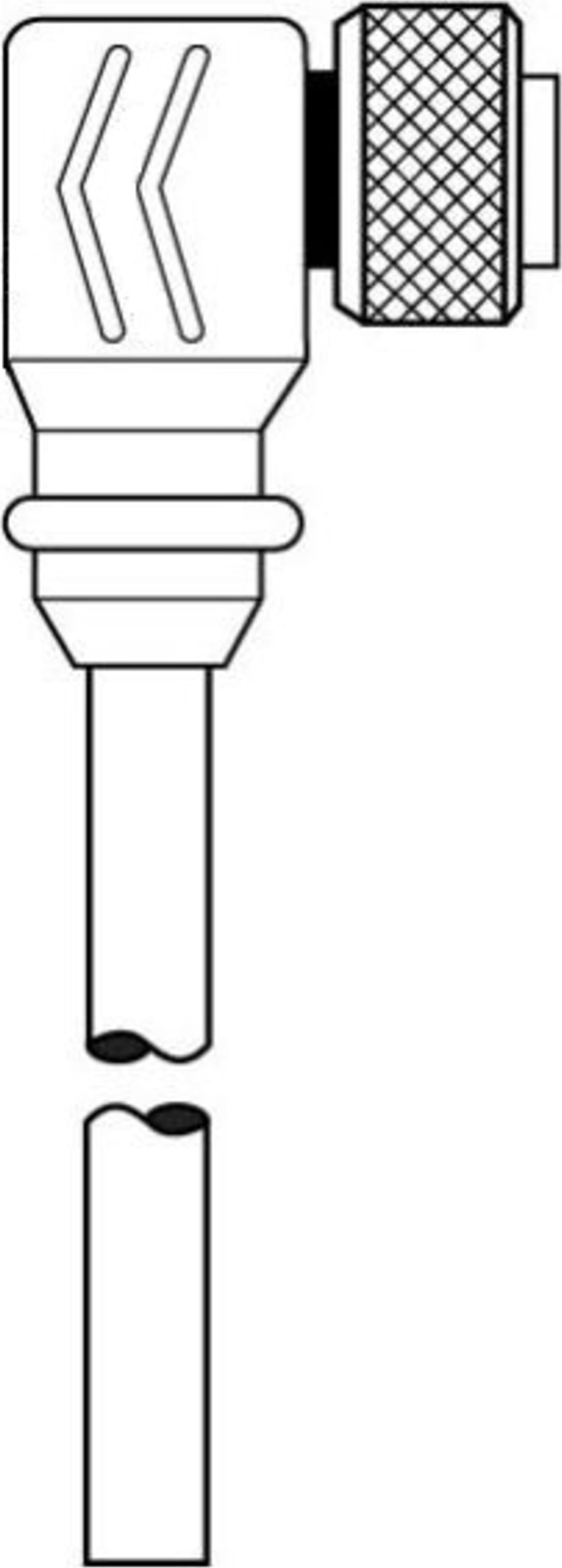 Ericson 94F92G Micro-Sync Single Key Single End Female 90 Degree 4 Pole (2m PVC)