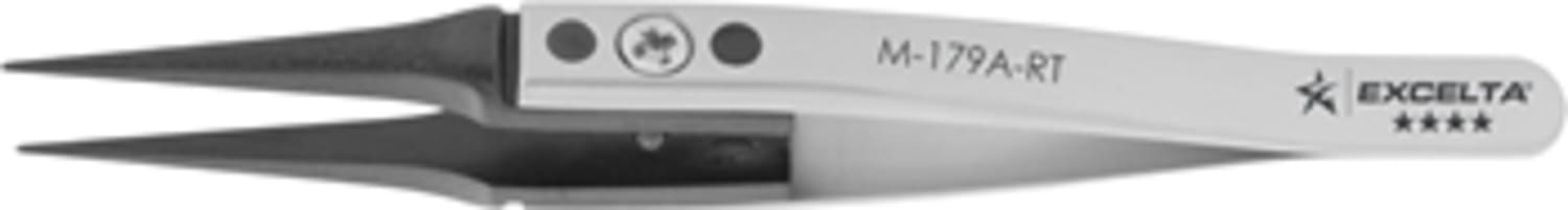 Excelta M-179A-RT - Miniature Tweezers, Copolymer Tips, 4-Star