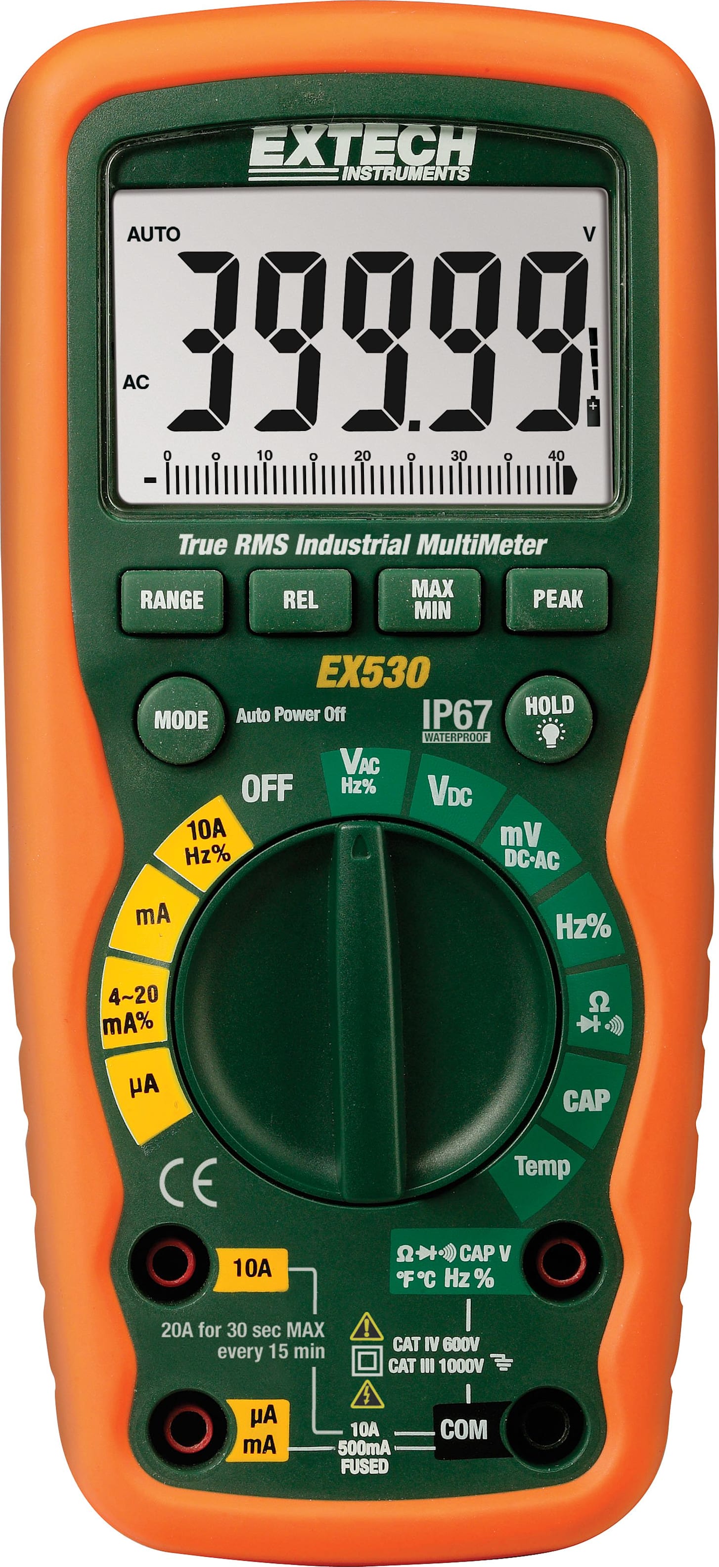 Extech EX530 11 Function Heavy Duty True RMS Industrial MultiMeter