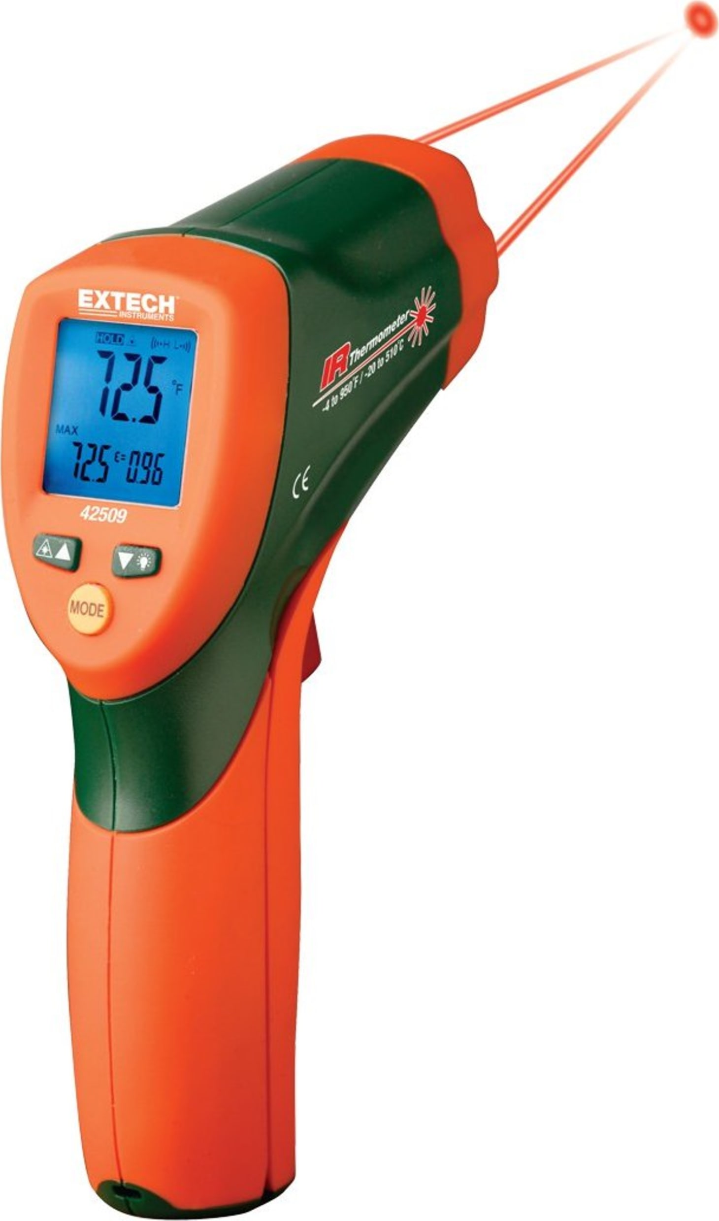 Extech 42509 IR Thermometer with Color Alert