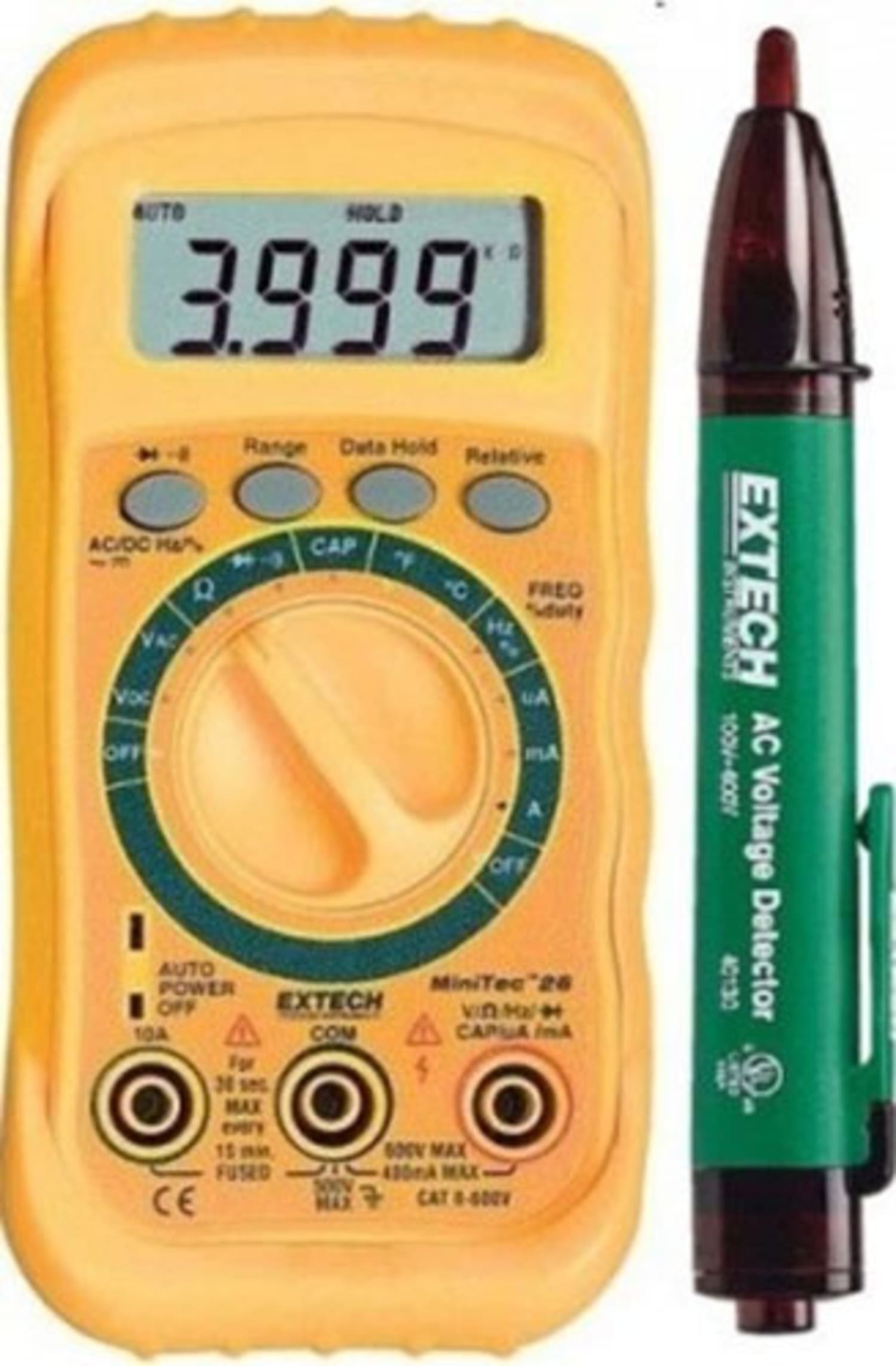Extech MN26V MiniTec with free Volt Detector Multimeter