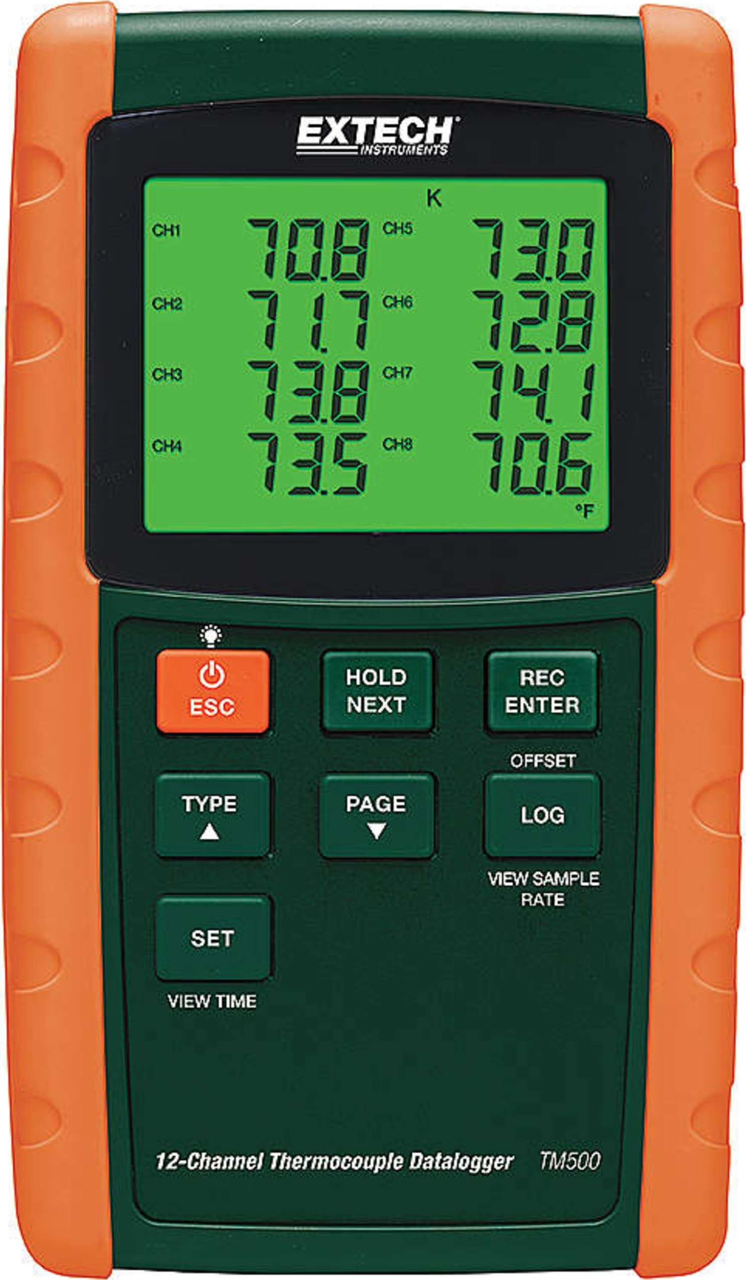 Extech TM500-NIST 12-Channel Datalogging Thermometer