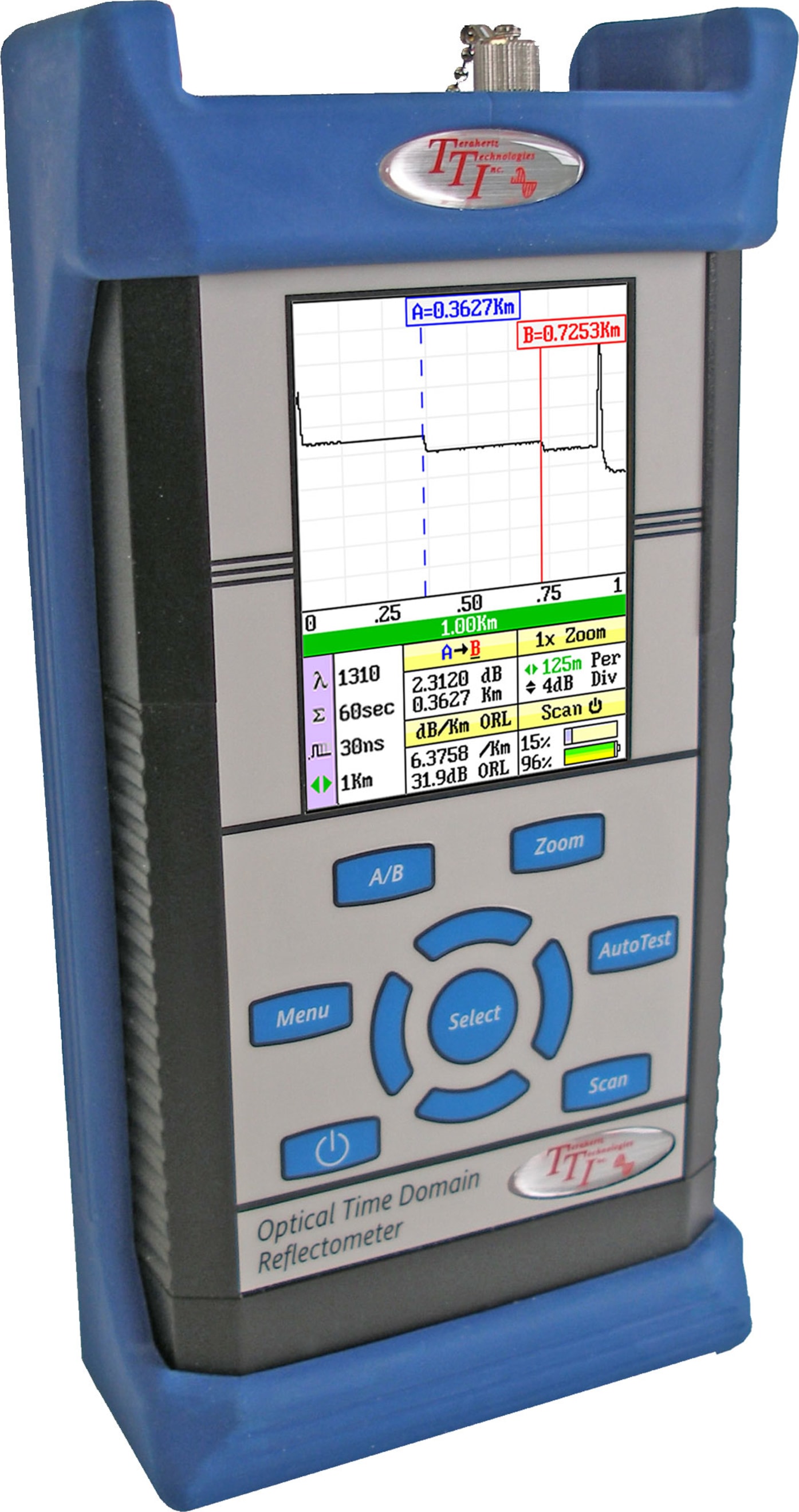 Terahertz FTE-7000A-ECON 1310/1550nm SM Economy Touch Screen OTDR