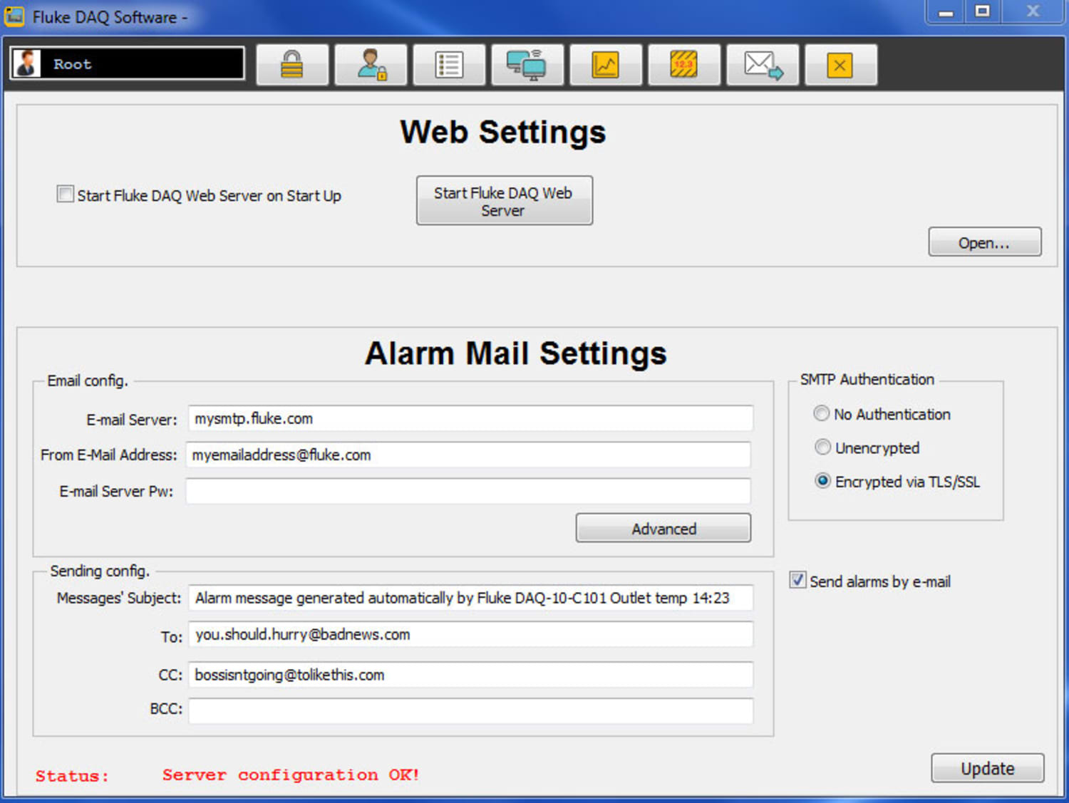 Fluke DAQ Application Web Remote