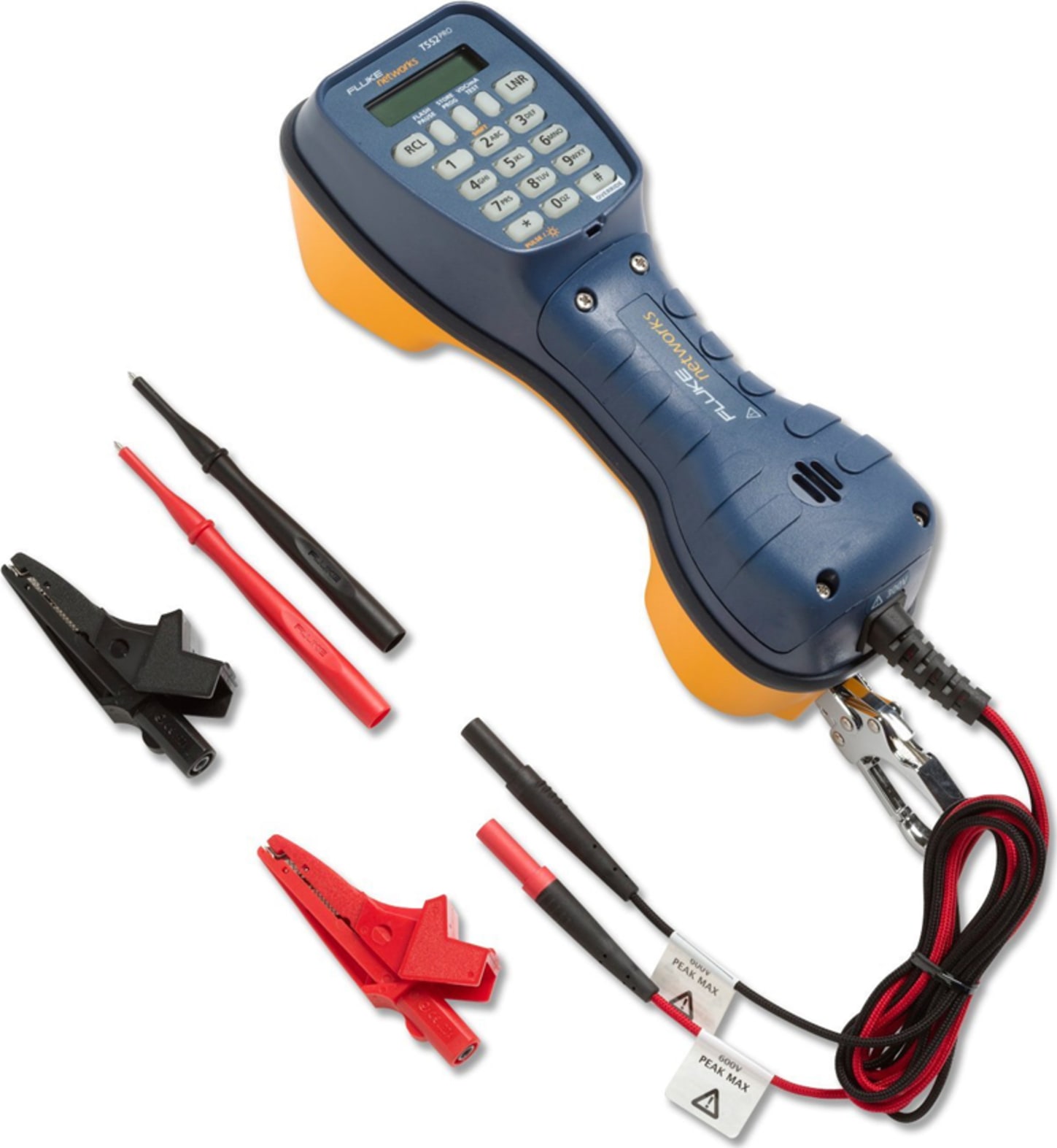 Fluke Networks 52801TNT TS52 PRO Test Set with 4MM Banana and X-LG Alligator and Test Probe