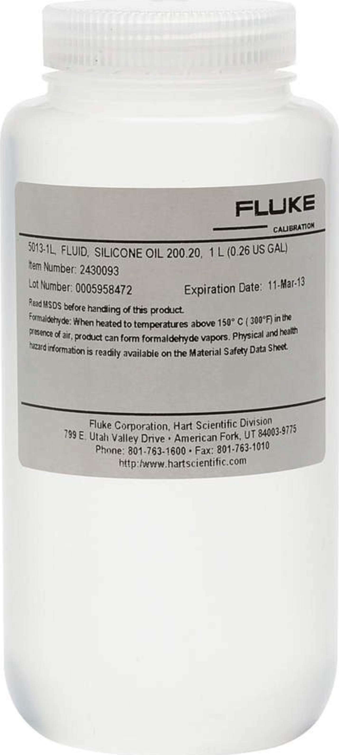 Fluke 5013-1L Fluid Silicone Oil 200.20, 1 Liter (0.26 GAL)