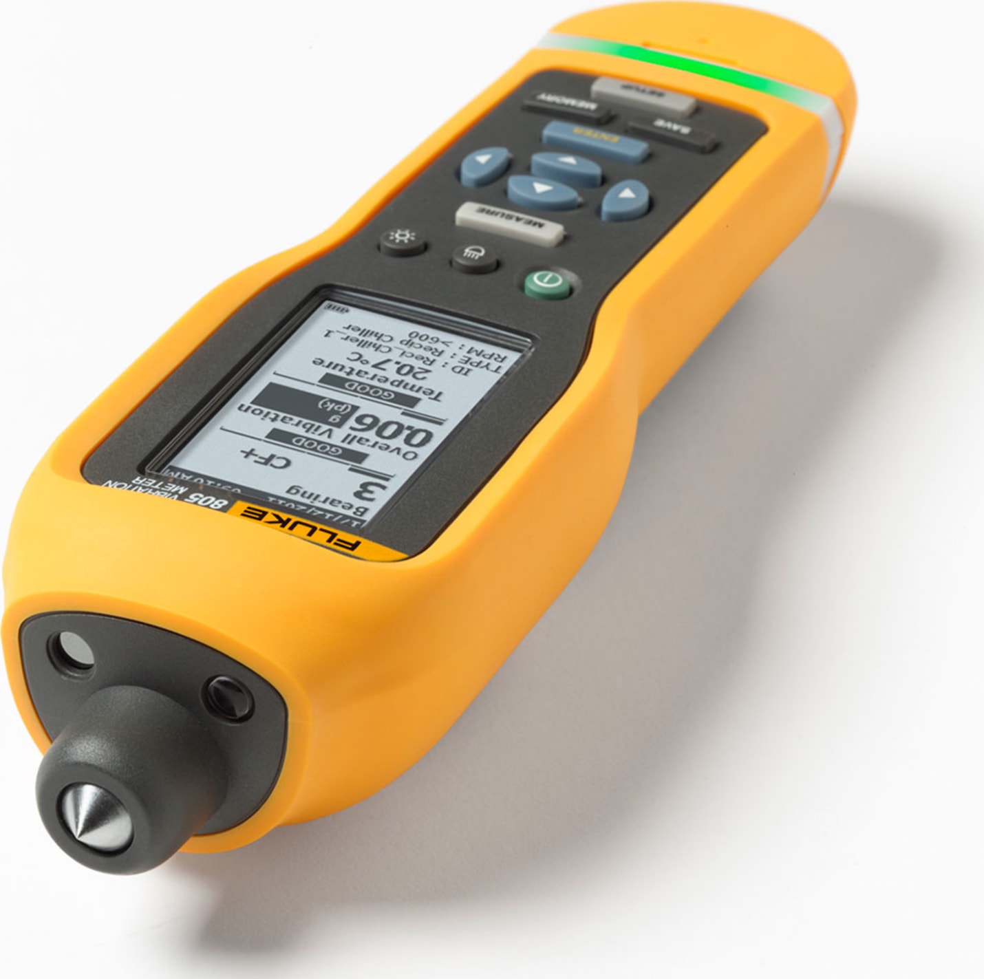 Fluke 805 Vibration Tester - Factory Reconditioned Top Front View