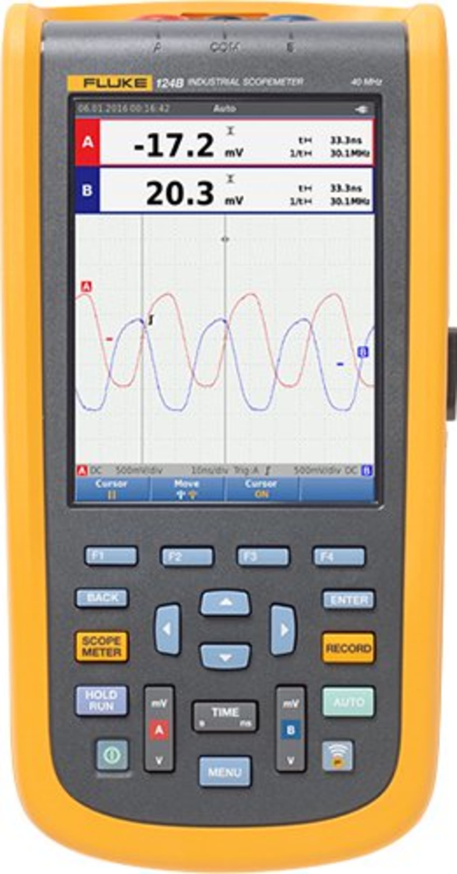 Fluke 124B Industrial ScopeMeter Hand-Held Oscilloscopes