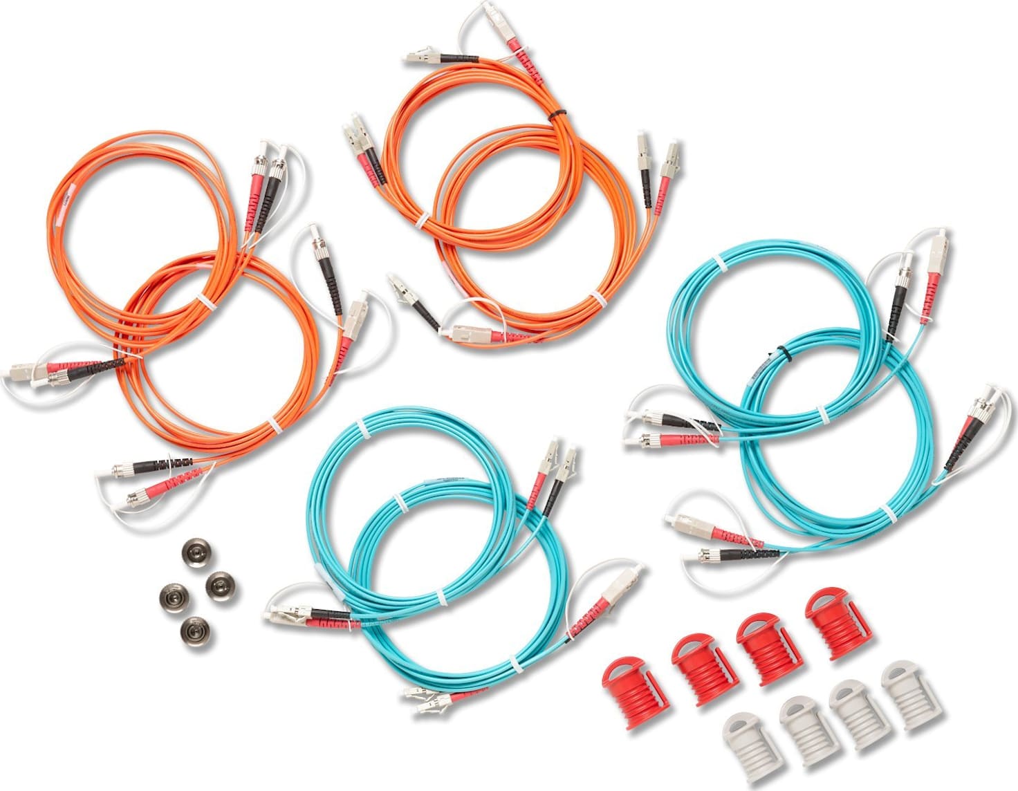 Fluke Networks NFB1/2-LC/ST Kit of Duplex MM 62.5um and 50um Test Cords with LC and ST Adapters
