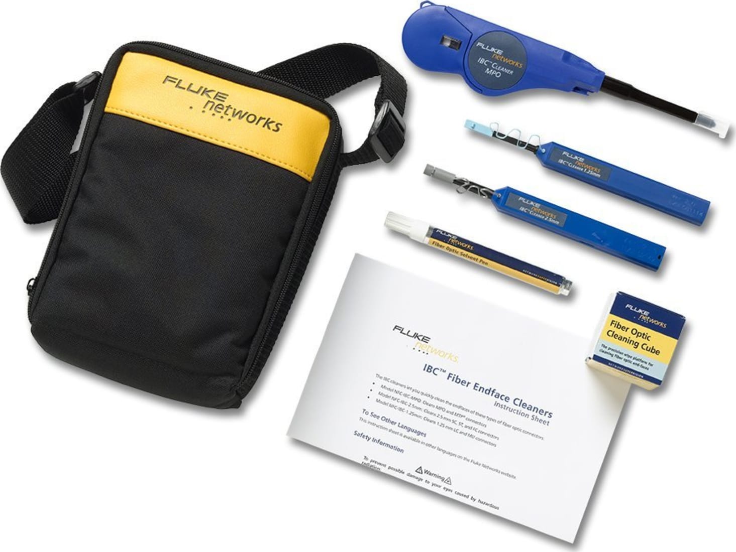 Fluke Networks NFC-KIT-CASE-E Enhanced Fiber Optic Cleaning Kit
