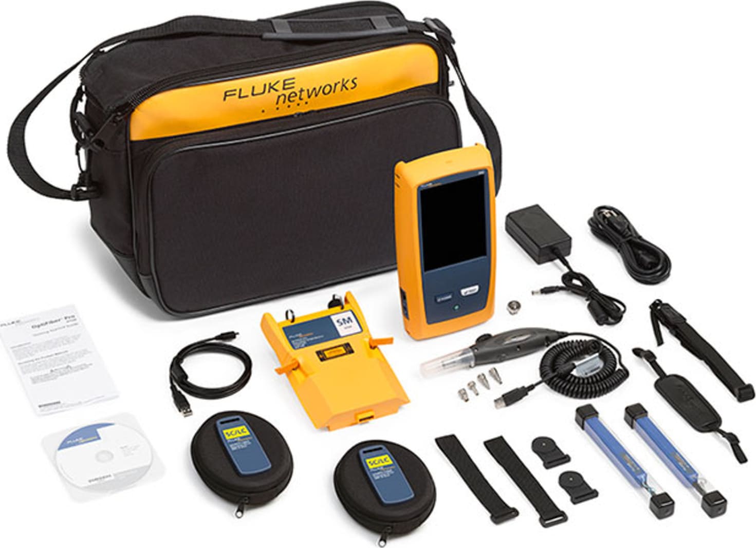 Fluke Networks OFP-100-SI-W OptiFiber Pro Singlemode OTDR with Inspection Kit and WiFi Adapter