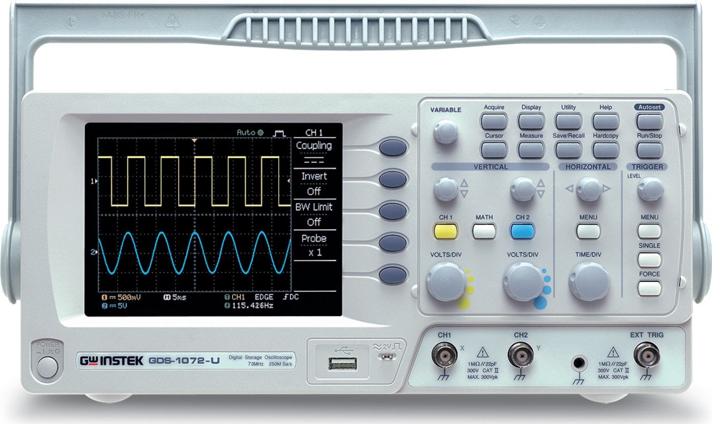 Instek GDS-1102-U Digital Oscilloscope 70MHz 2CH