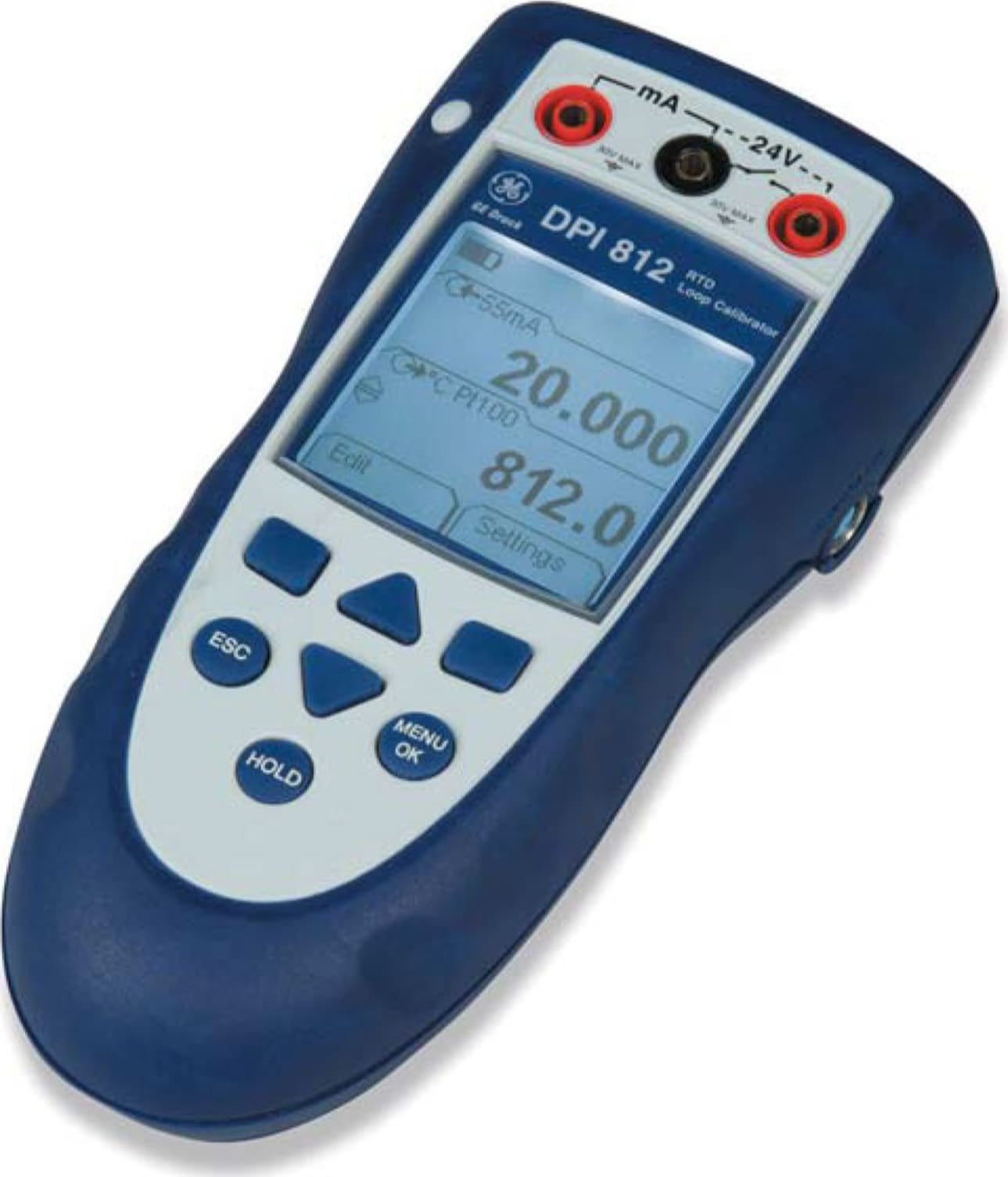 GE Druck DPI 812 RTD Calibrator with mA measure, switch test and 24V loop power