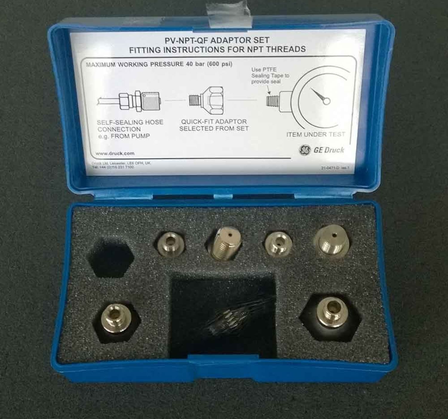 GE Druck PV-NPT-QF Set of NPT Quick Fit Adapters