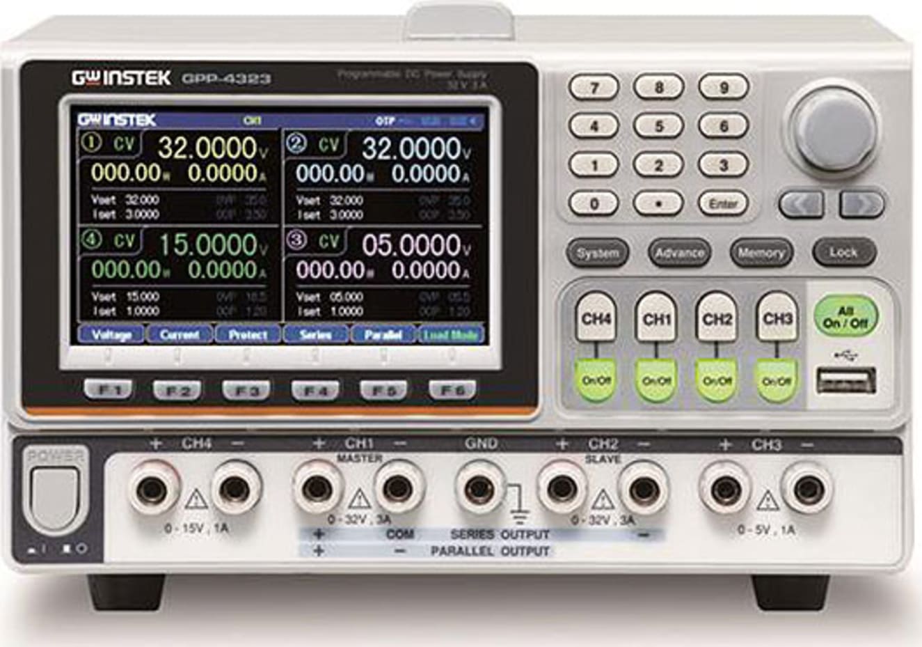 Instek GPP-4323 - 212W Four-Channel Programmable DC Power Supply