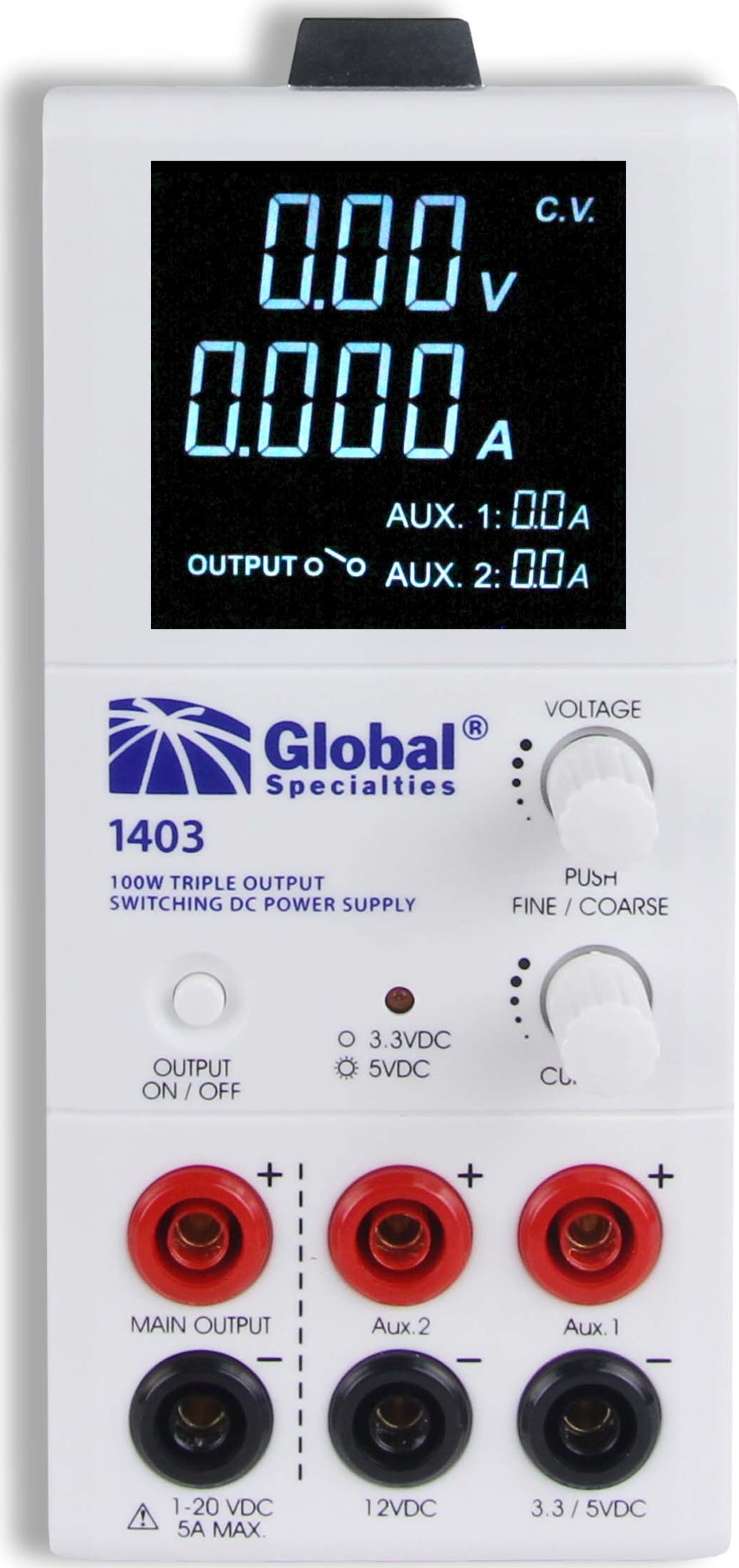 Global Specialties 1403 - Triple Output Switching DC Power Supply