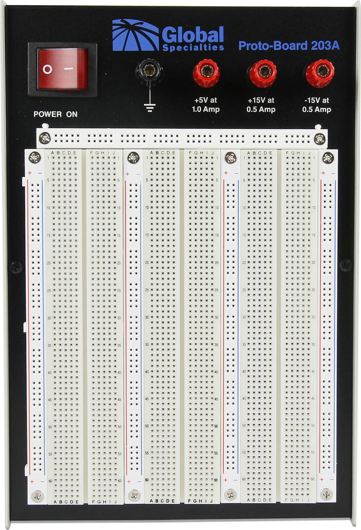 Global Specialties PB-203A - Triple Output Powered Breadboard