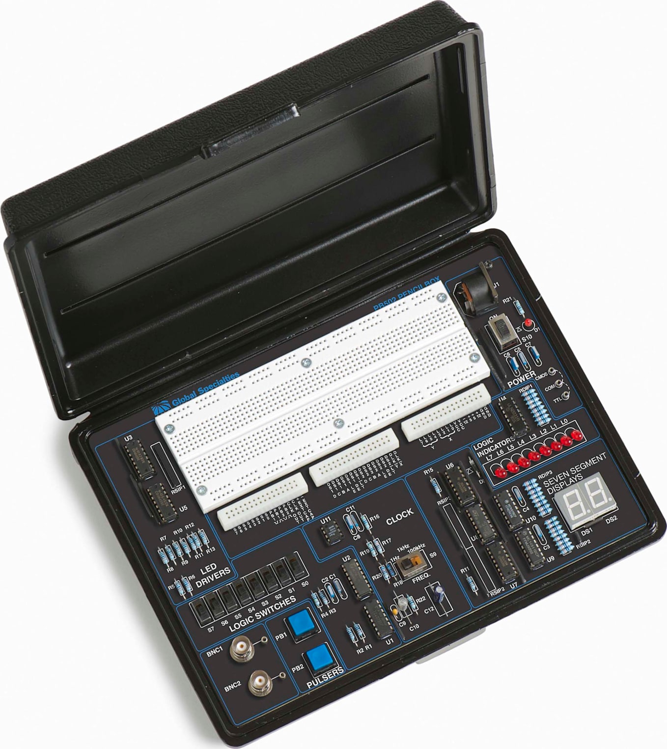 Global Specialties PB-502 - Portable Advanced Logic Design Trainer