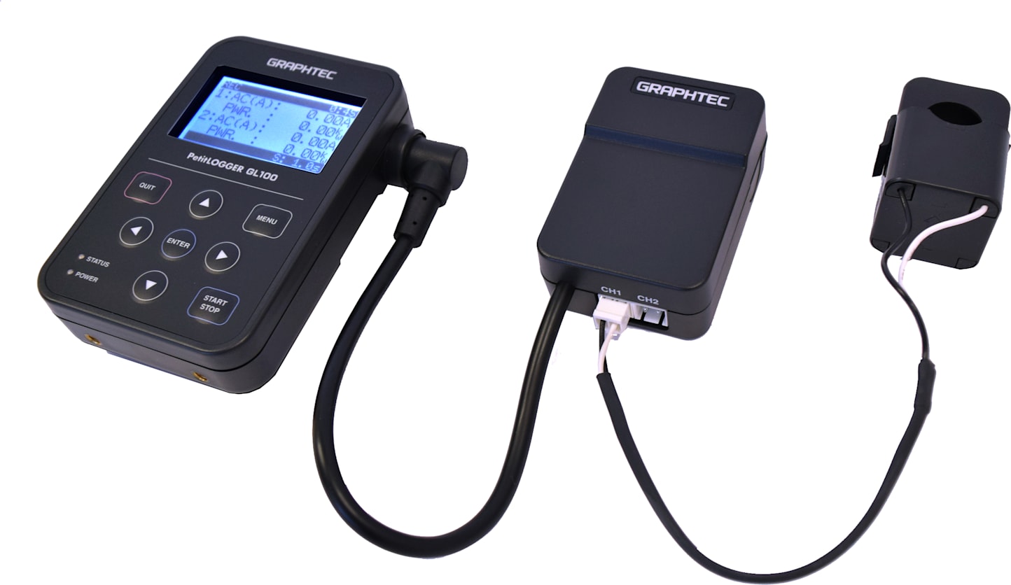 Graphtec GL100-WL-DPA-AC100A Wireless Data Logger with AC Current Sensor with Max 100A Current Sensor