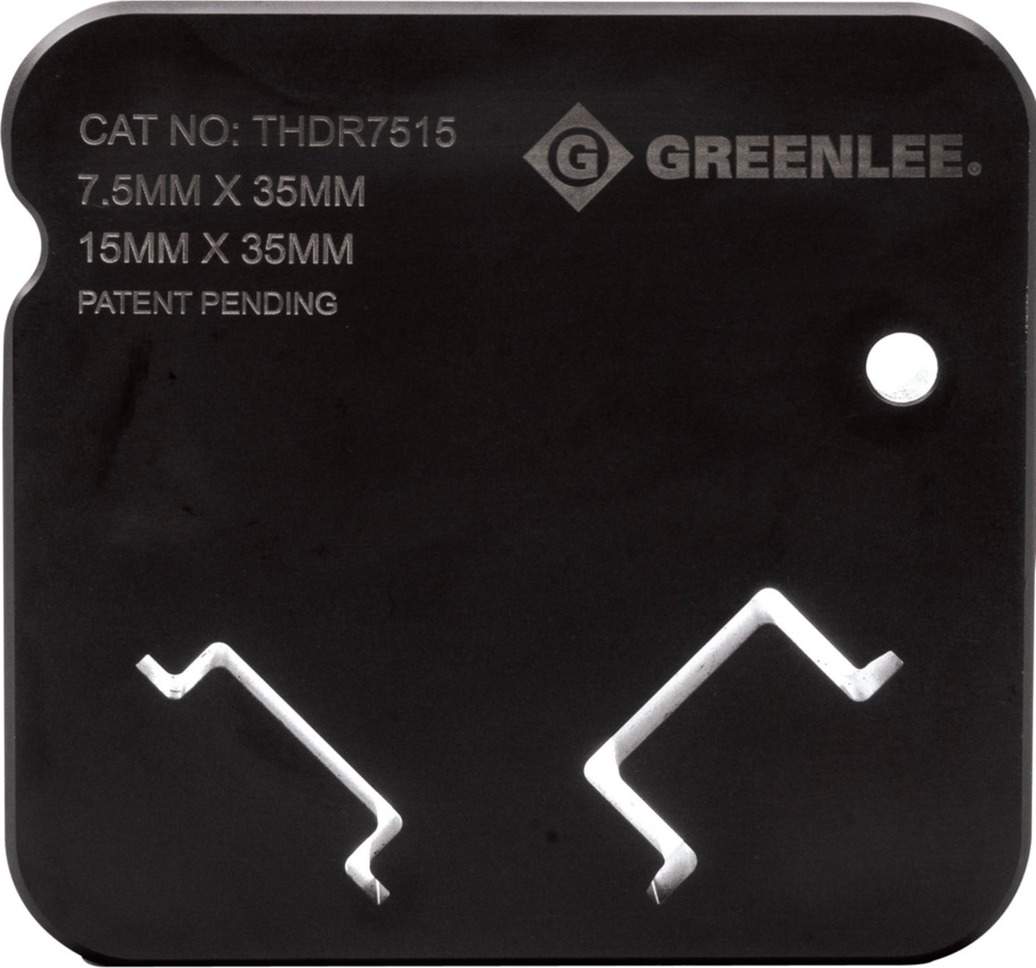 Greenlee THDR7515 - Top-Hat DIN Rail 7.5mm & 15mm x 35mm Die Set (Dual-Profile)