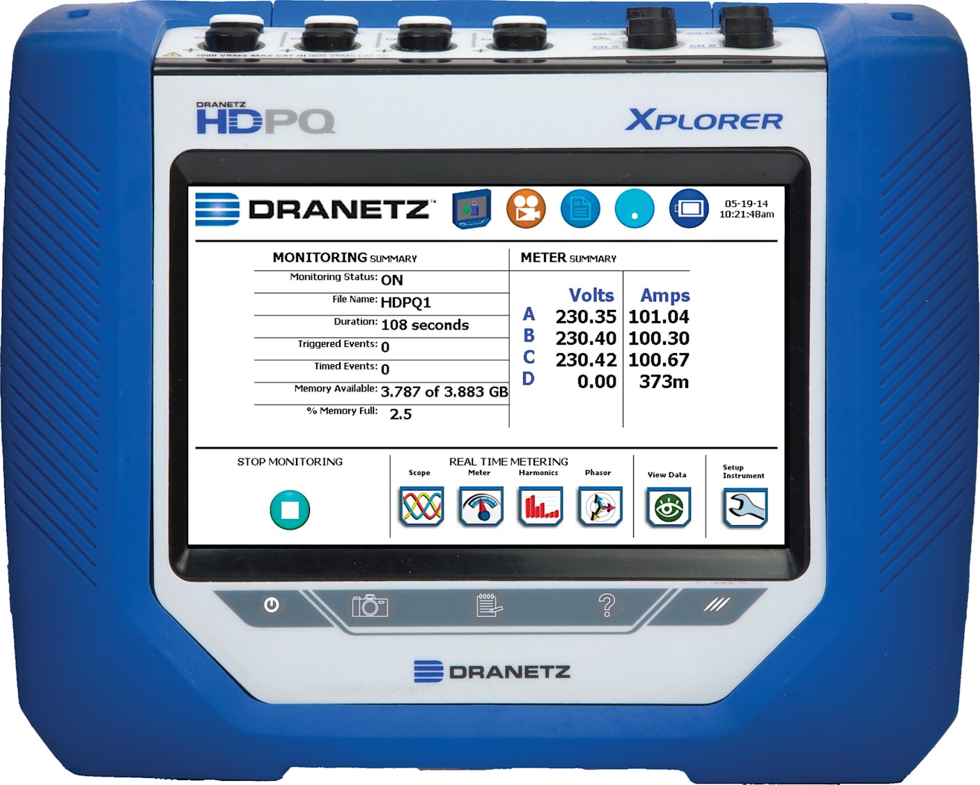 Dranetz HDPQ-XA10PKG Xplorer Power Analyzer Kit