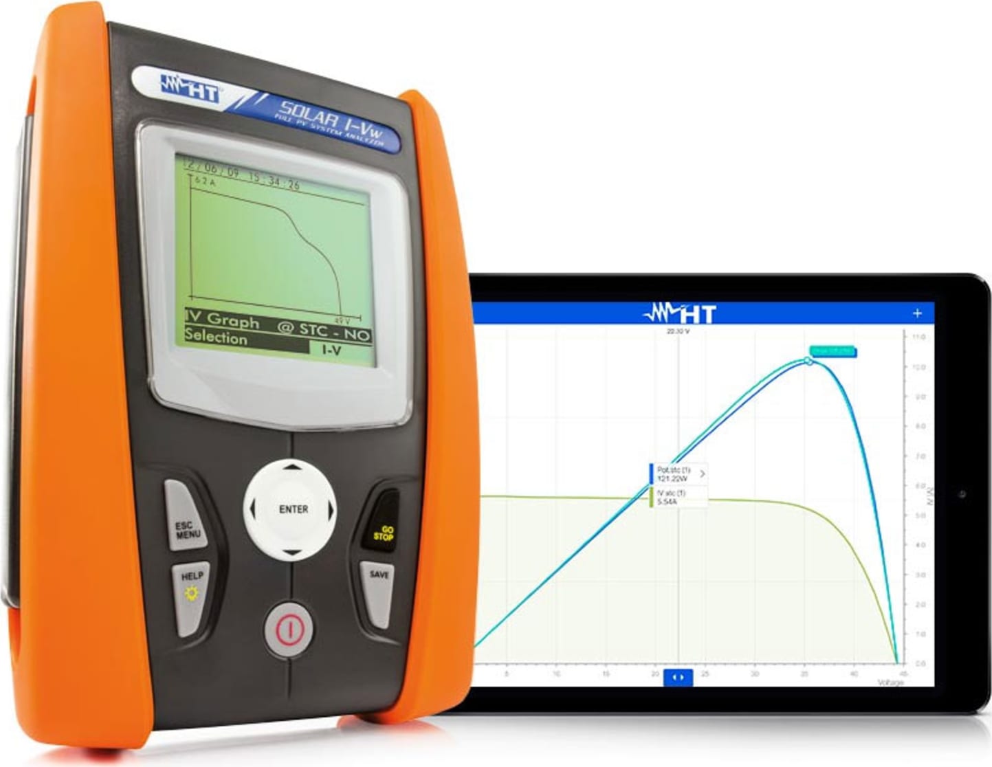 HT Instruments Multifunctional I-V Curve Tracer (1000V/15A) with HT Analysis