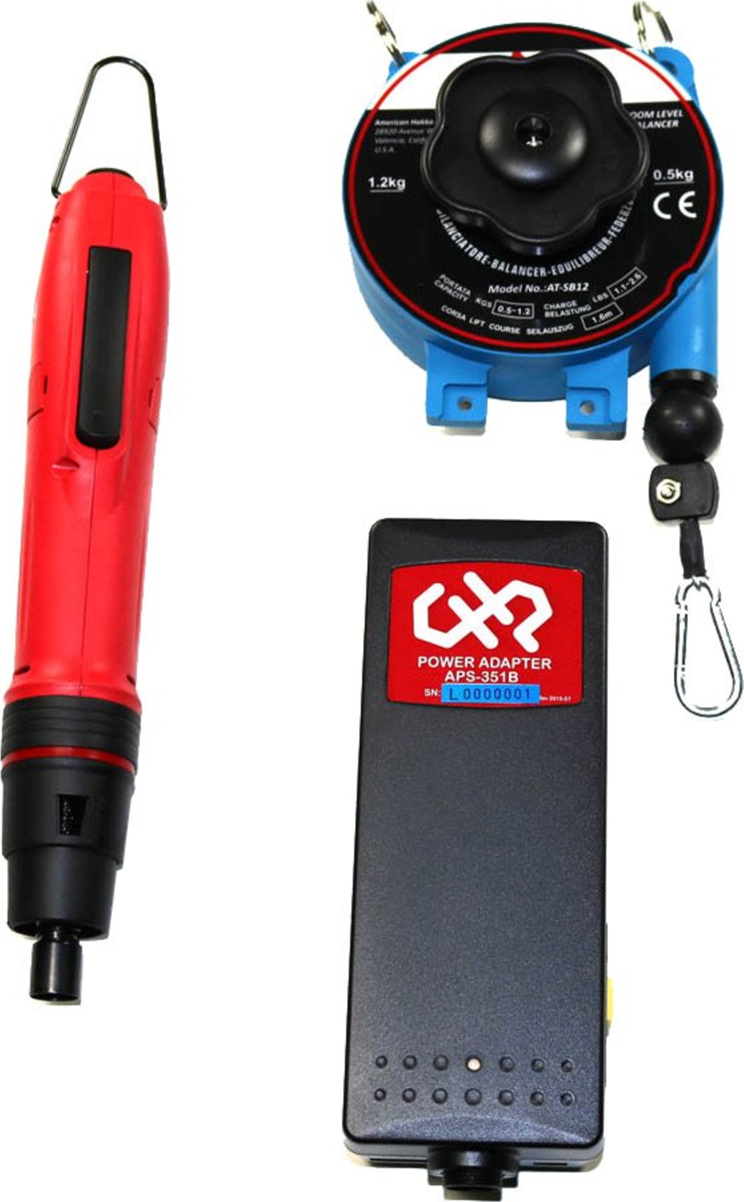 Hakko AT-2000-SET - Bruch Electric Screwdriver with Power Supply and Spring Balancer