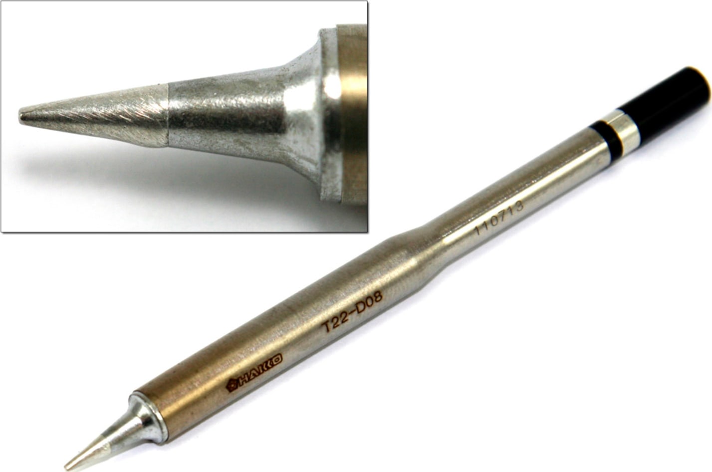 Hakko T22-D08 0.8 x 12mm Heavy Duty Chisel Tip