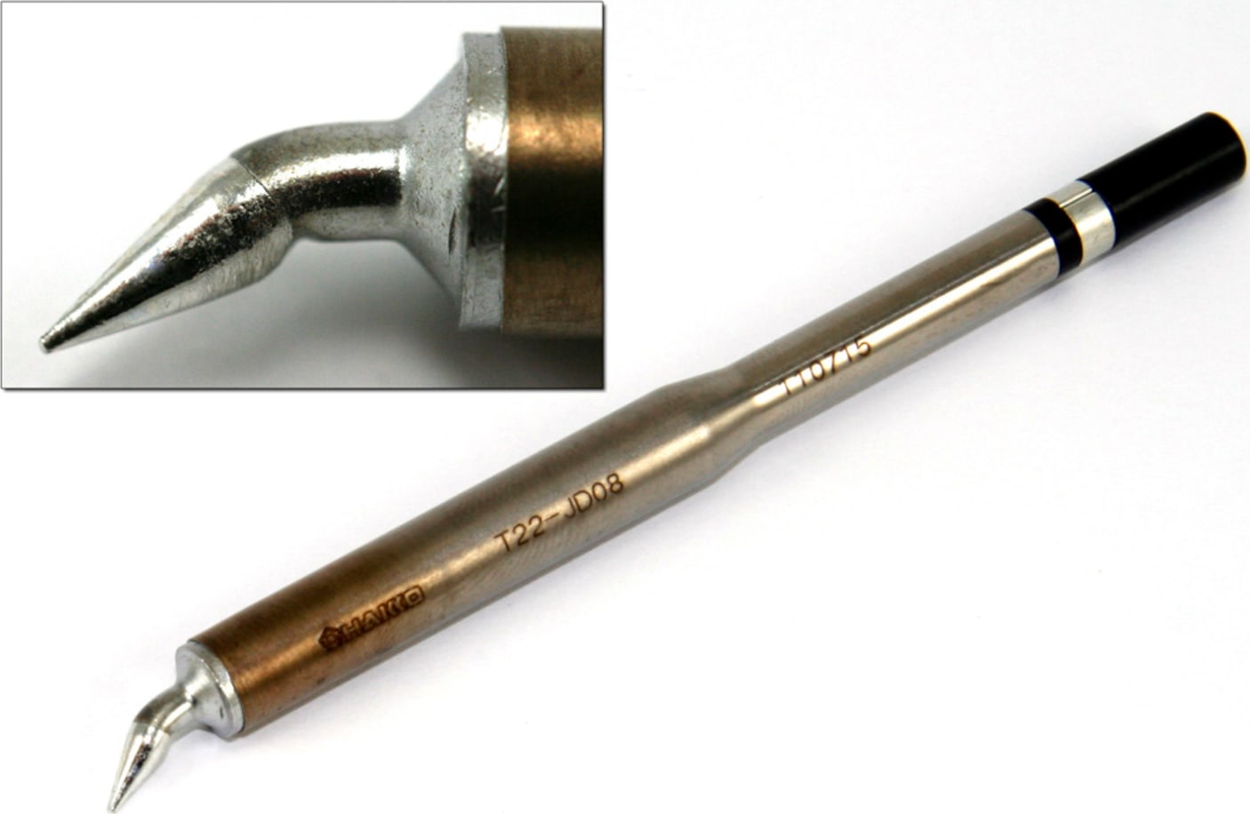 Hakko T22-JD08 0.8mm/30 degrees x 6.3mm x 4.5mm HD Bevel Chisel Tip