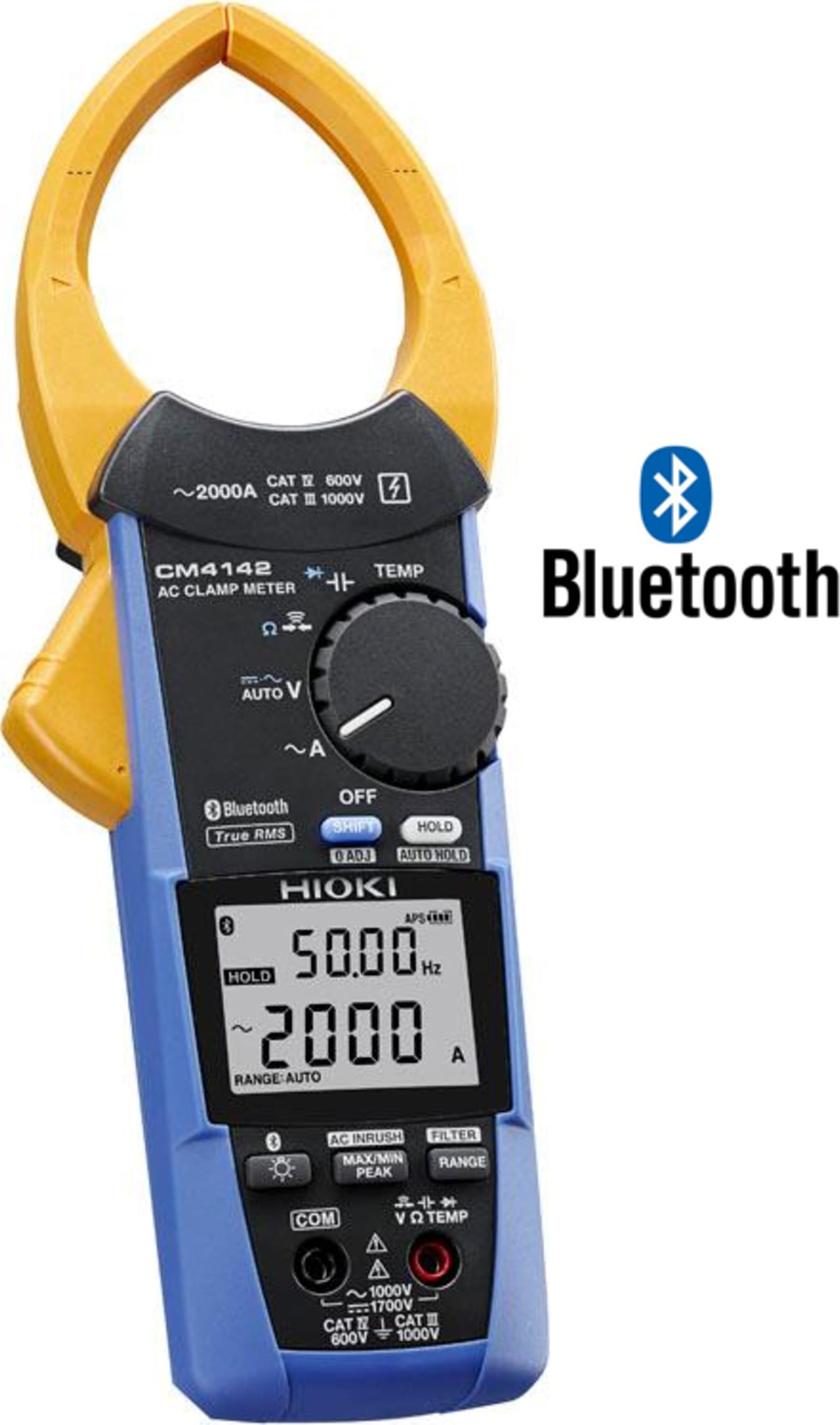 Hioki CM4142 2000A AC True RMS clamp meter with Built in Bluetooth