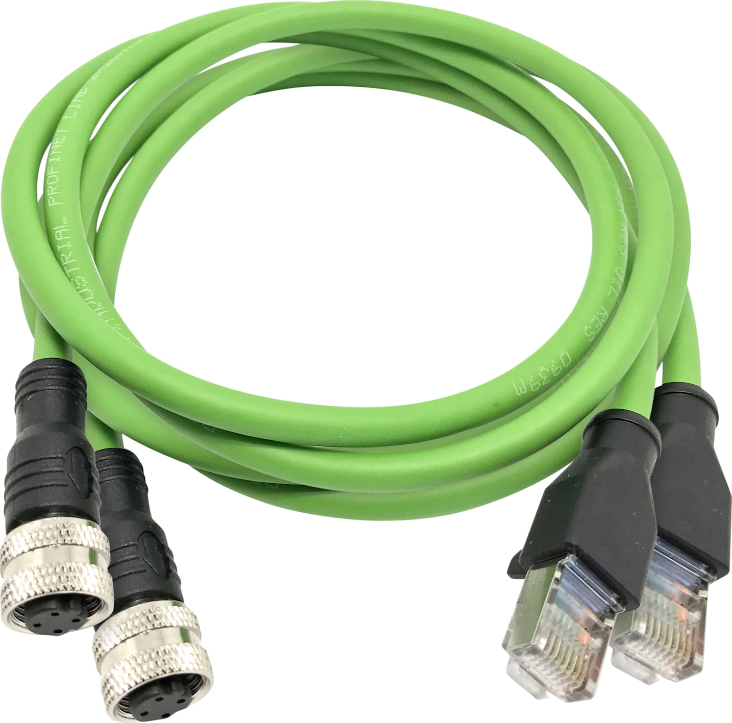 Trend Networks R151058 PROFINET RJ45 (m) - M12 (f) D Coded 1m Adapter Cable