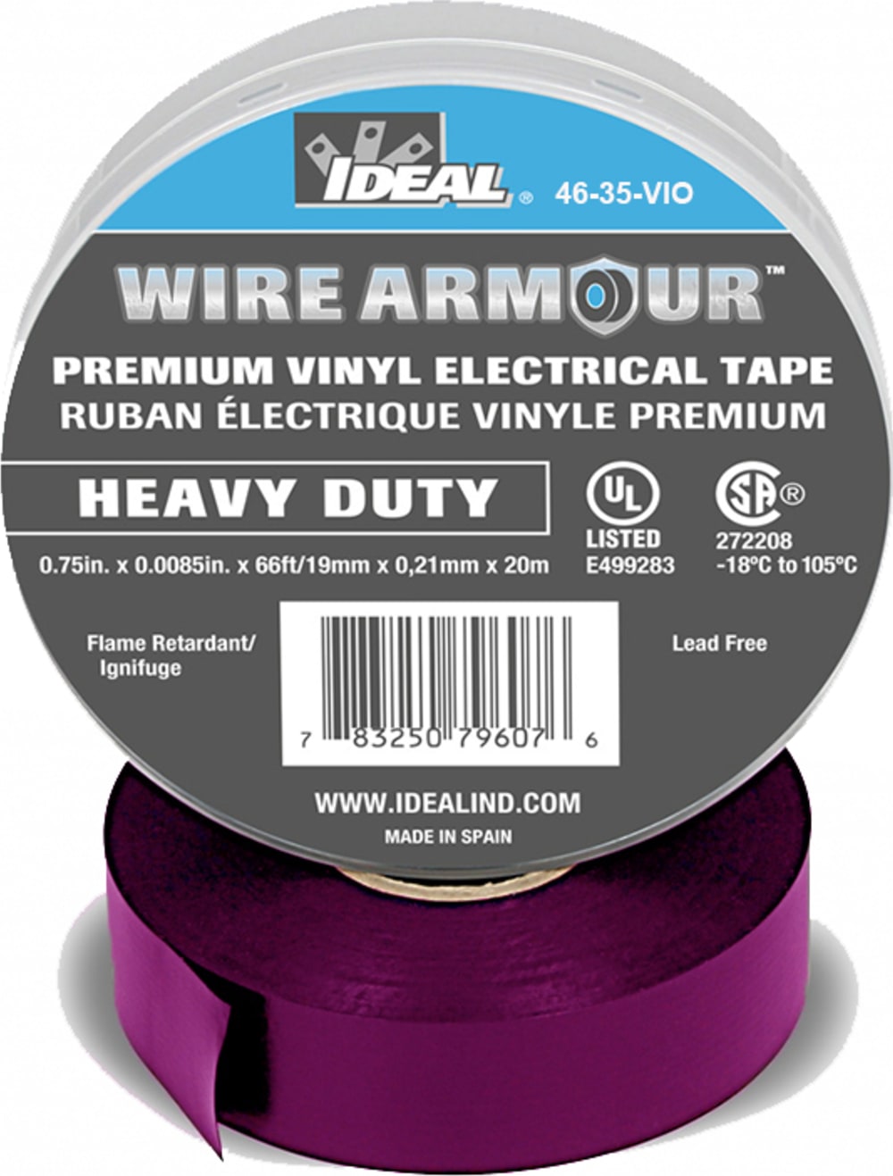 Ideal 46-35-VIO Vinyl Color Coding Tape