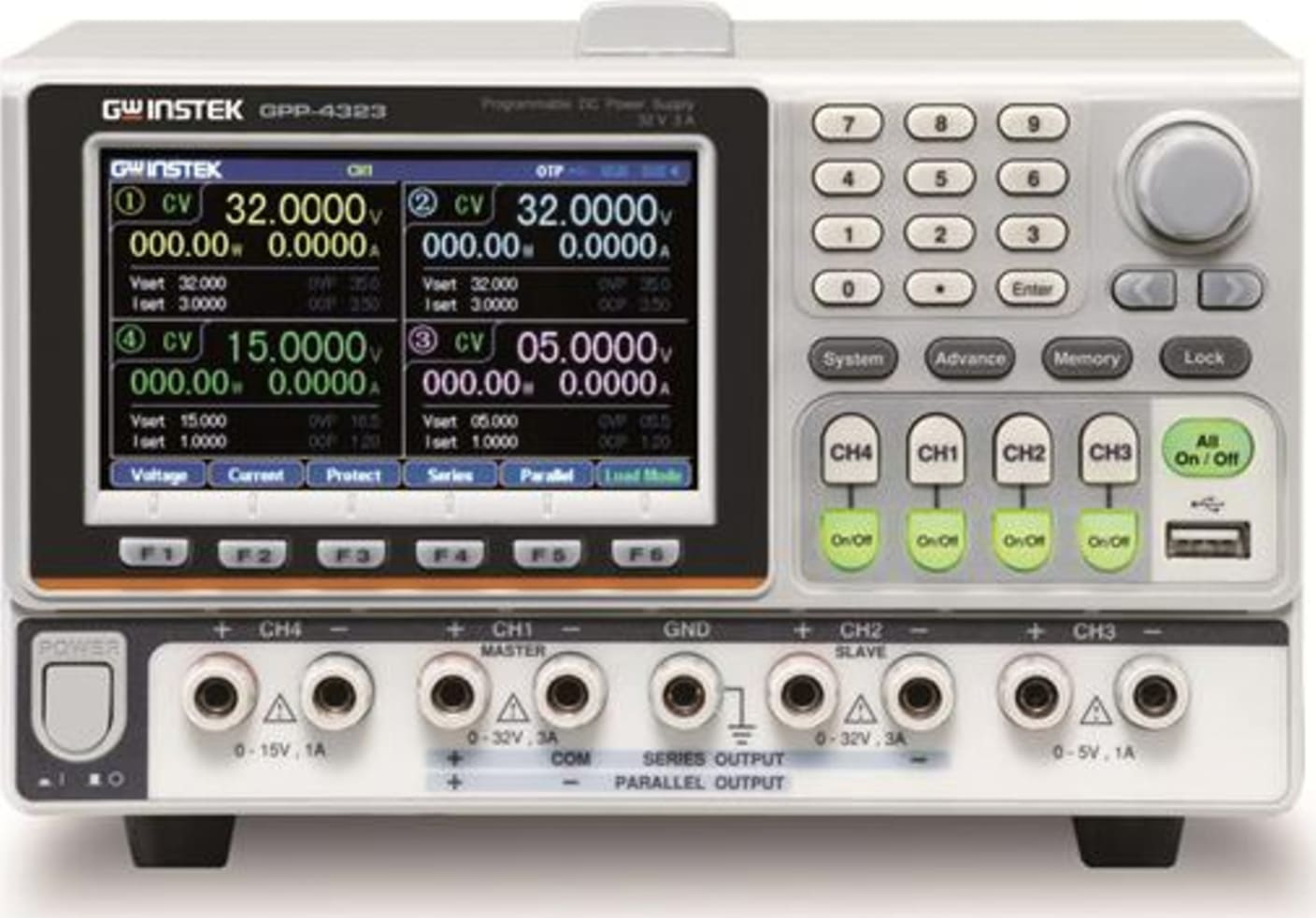Instek GPP-4323 (LAN) - 212W Four-Channel Programmable DC Power Supply w/ LAN