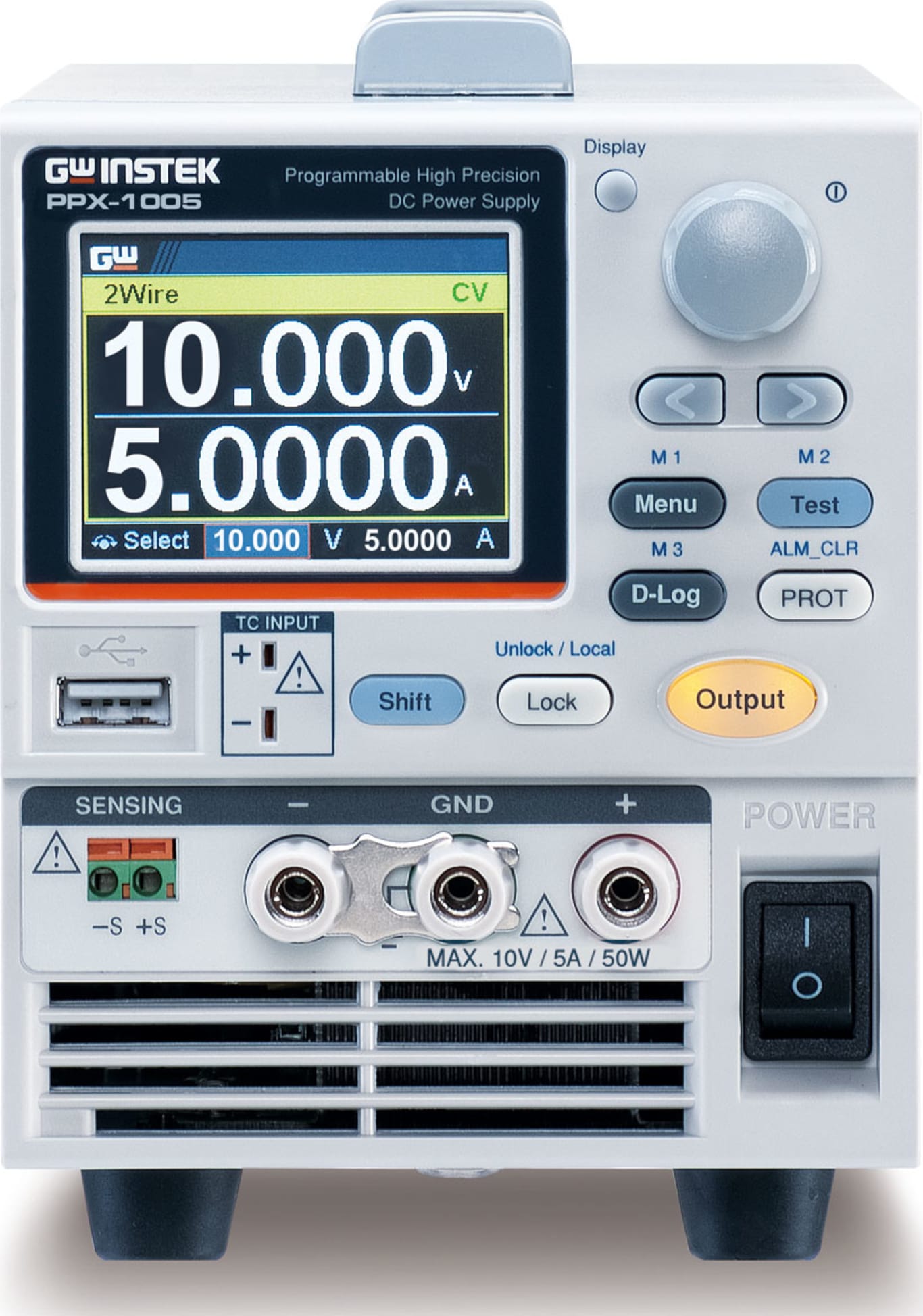 Instek PPX-1005 - Programmable, High Precision DC Power Supply (10V / 5A / 50W)