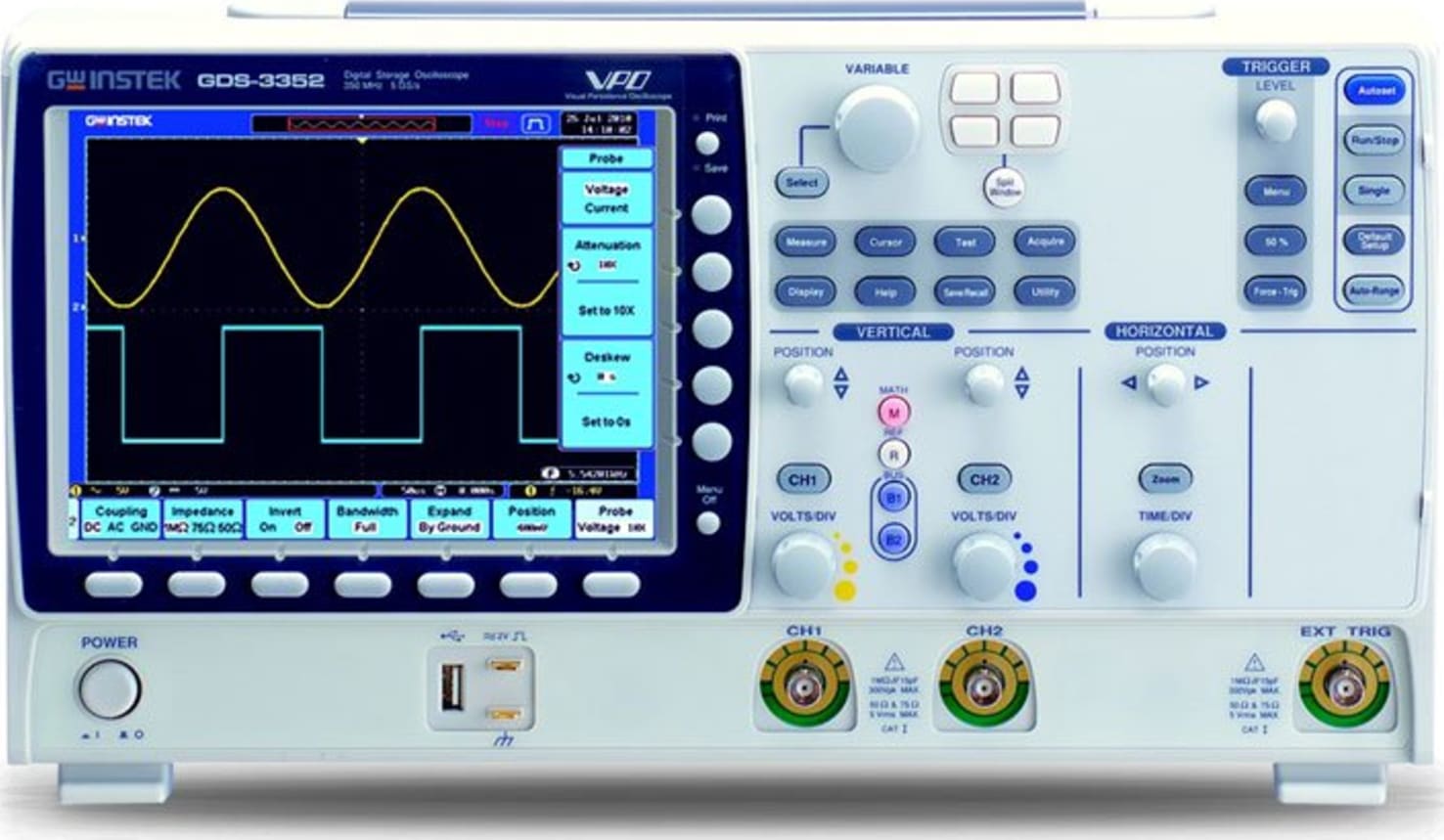 Instek GDS-3000 2-Channel, Visual Persistence Oscilloscope