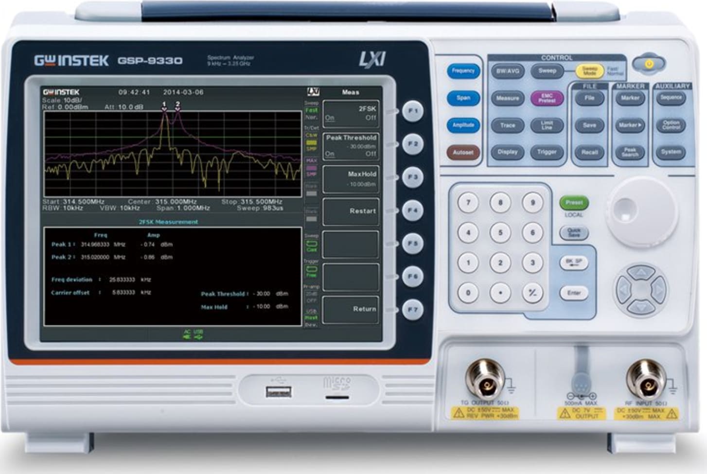 Instek GSP-9330 Spectrum Analyzer 3.25hz
