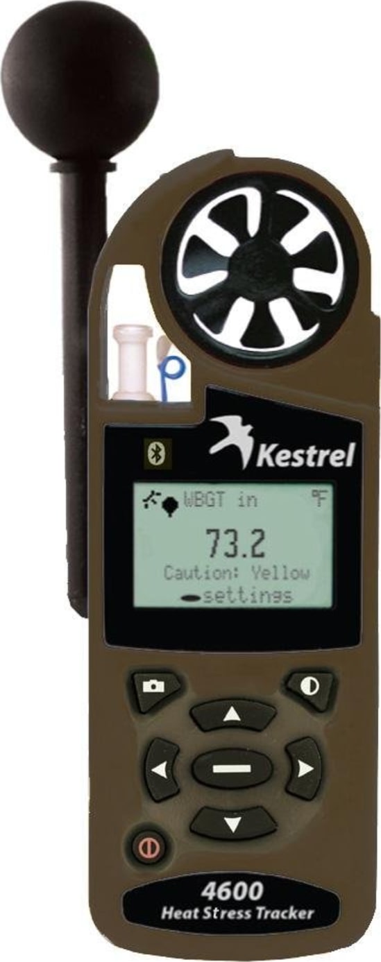 Kestrel 0846BNVTAN Heat Stress Meter with Wind Direction, Settable Flags, Datalogging, Night Vision and Bluetooth (Desert Tan)