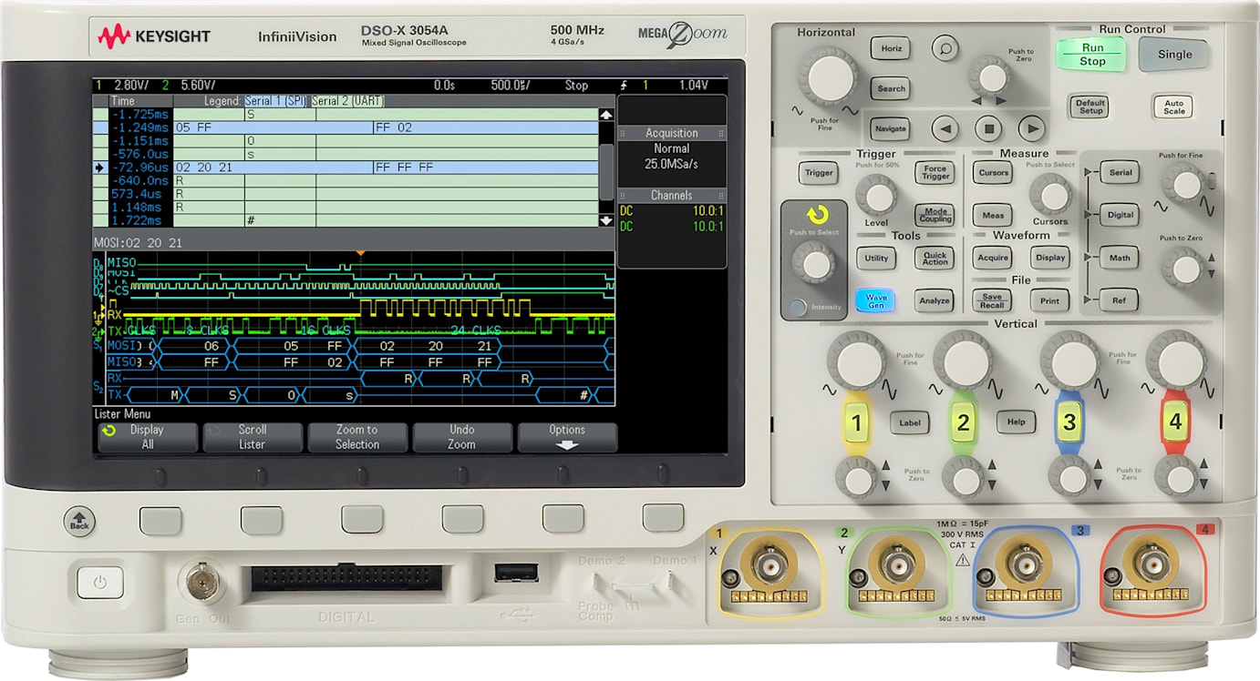 Keysight DSOX3054A - Digital Oscilloscope (500 MHz / 4 Channels)