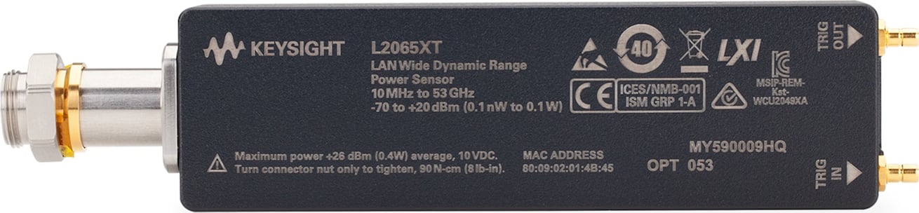 Keysight L2065XT - LAN Thermal Vacuum Compliance Peak/Average Power Sensor (10 MHz to 53 GHz)