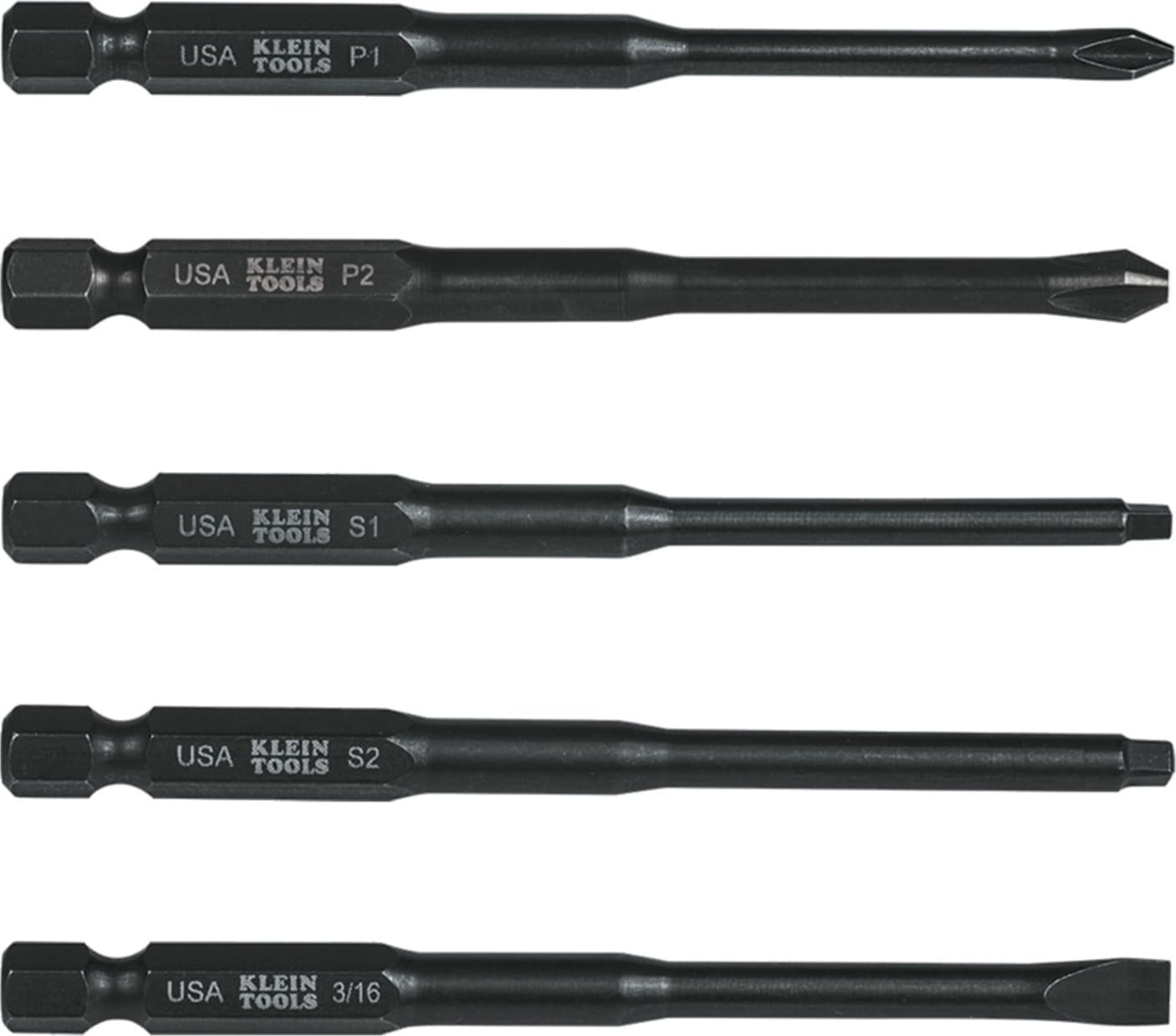 Klein Tools 32234 3-1/2" Power Driver Set, Assorted Bits