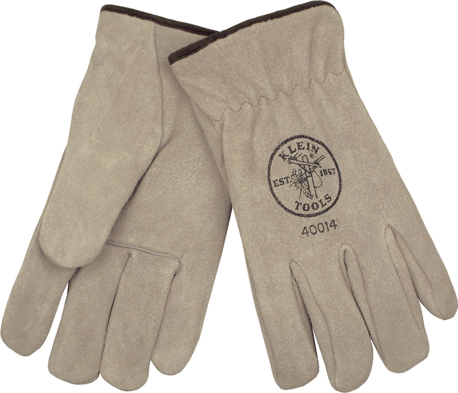 Klein Tools 40015 Suede Cowhide Driver's Gloves - Lined