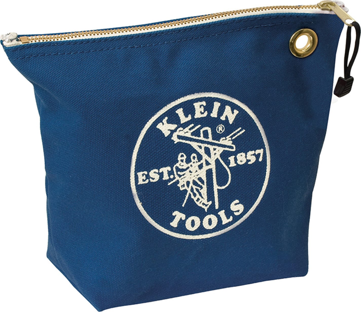 Klein Tools 5539BLU Canvas Zipper Bag- Consumables, Blue