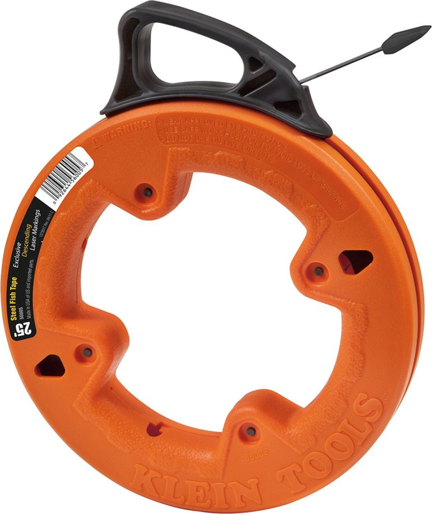 Klein Tools 56005 1/4" (6 mm) Wide Steel Fish Tape - 25' (7.5 m)