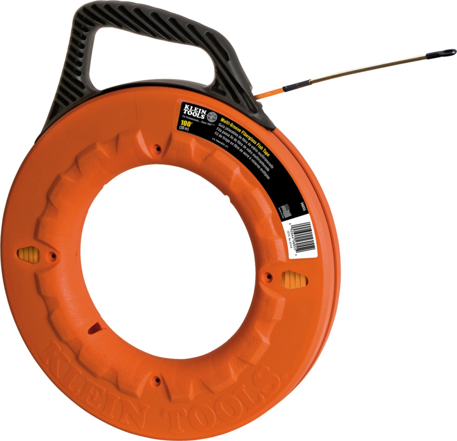 Klein Tools 56055 100' (30.5 m) Multi-Groove Fiberglass Fish Tape