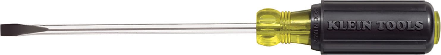 Klein Tools 605-6 1/4" (6 mm) Cabinet-Tip Screwdriver 6" (152 mm) Heavy-Duty