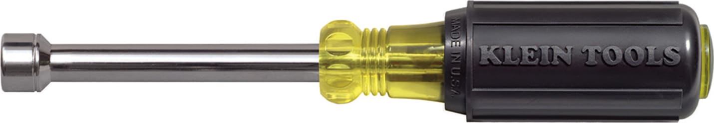 Klein Tools 630-10MM 10 mm Cushion-Grip Hollow-Shank Nut Driver - 3"-Shank
