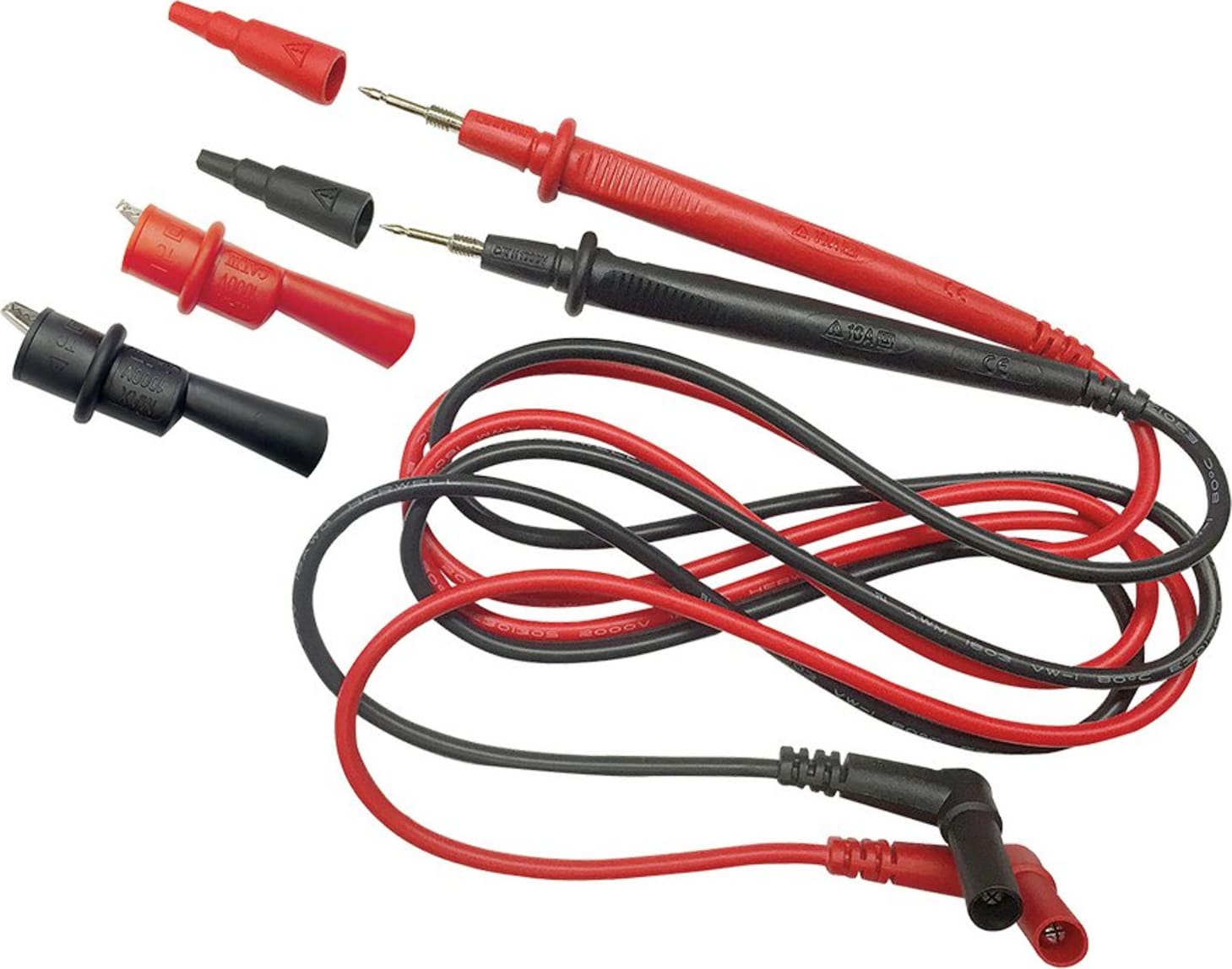 Klein Tools 69410 Replacement Test Lead Set for Meters, Right Angle Inputs