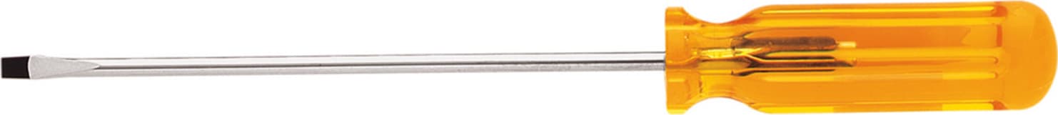 Klein Tools A316-4 3/16" (5 mm) Cabinet-Tip Screwdriver - 4" (102 mm) Round-Shank