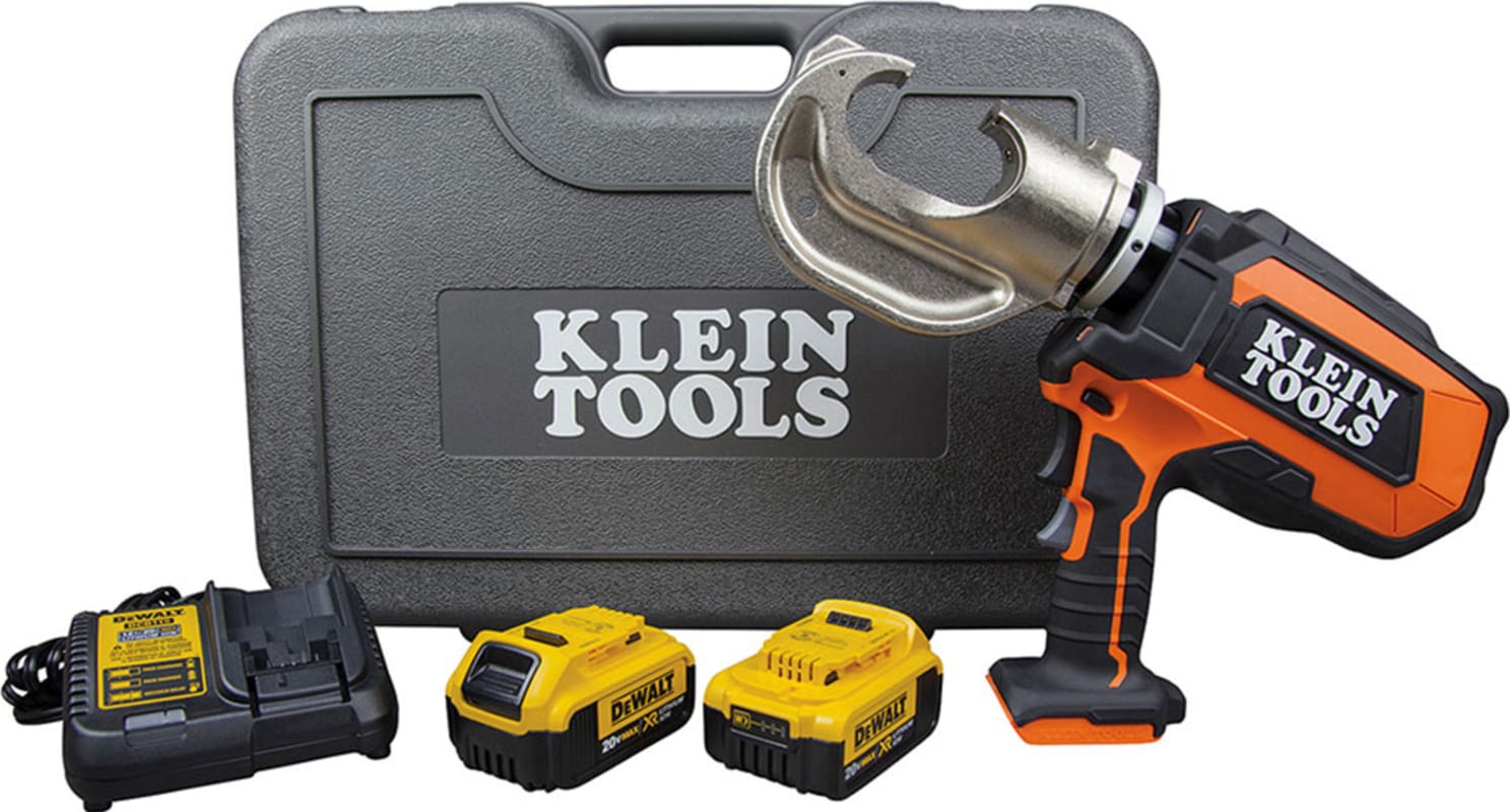 Klein Tools BAT20-12T1651 Battery-Operated 12-Ton Crimper Kit