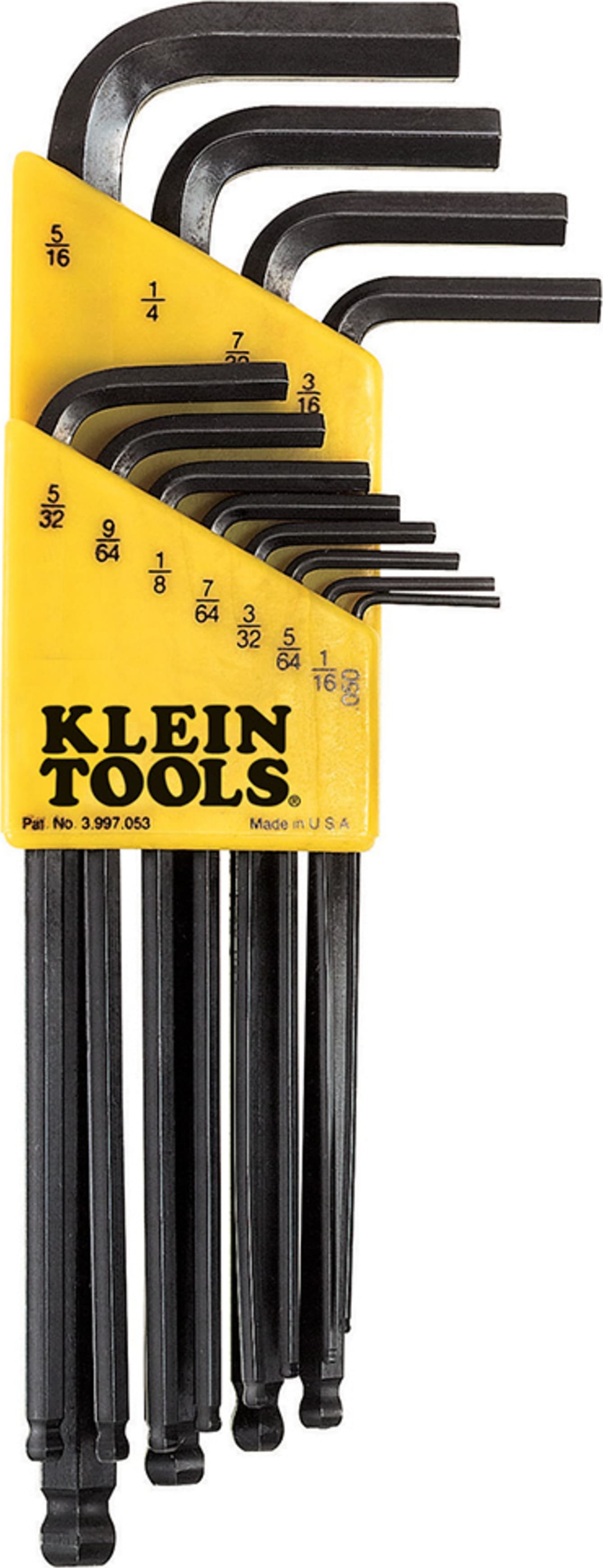 Klein Tools BLK12 12-Piece L-Style Ball-End Hex-Key Caddy Set - Inch
